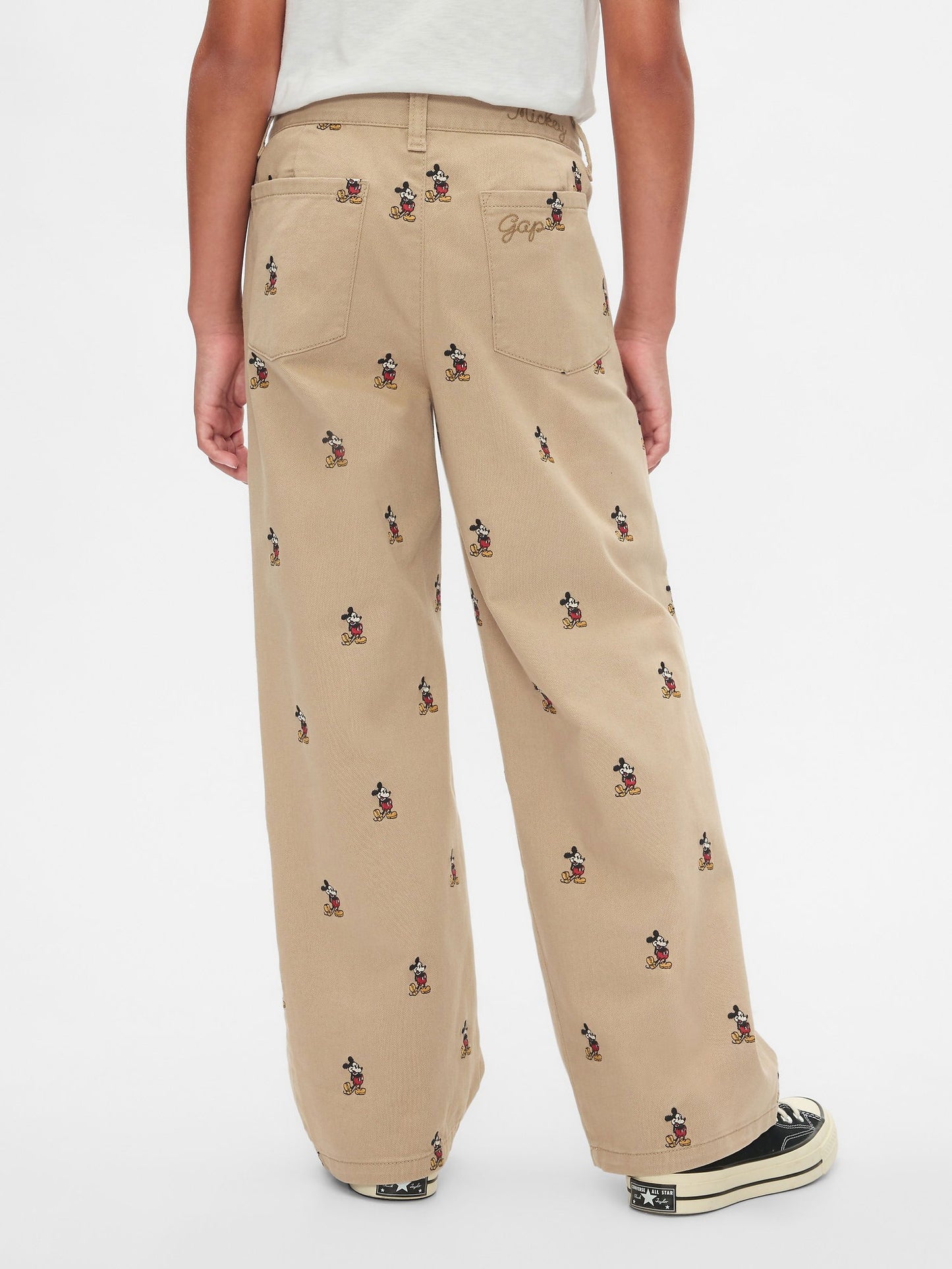 Bej Gap × Disney Işlemeli Baggy Khaki Pantolon