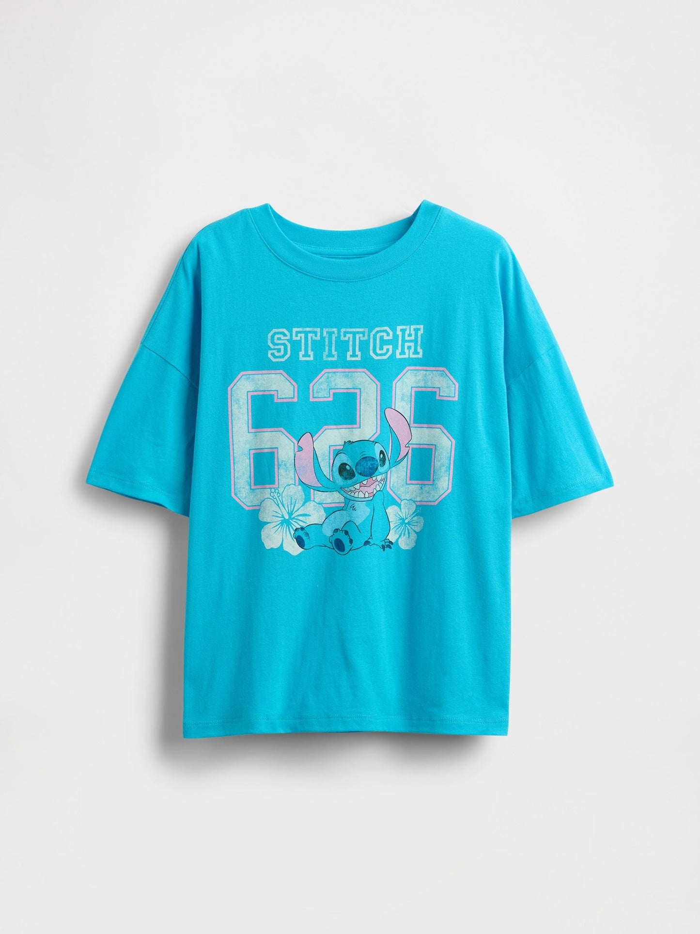 Açık Mavi Lilo & Stitch Grafik T-shirt