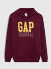 Bordo Gap Logo Kapüşonlu Sweatshirt