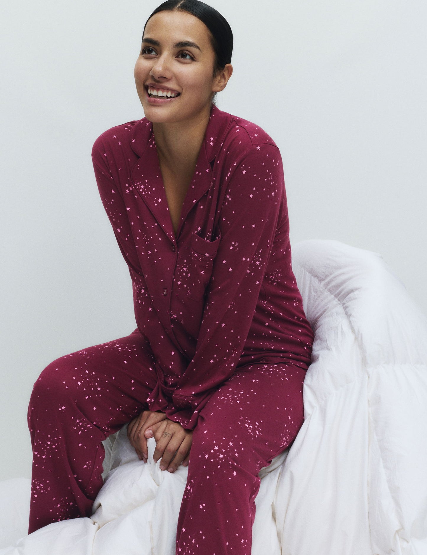 Pamuk-modal Baskılı Pijama Takımı
