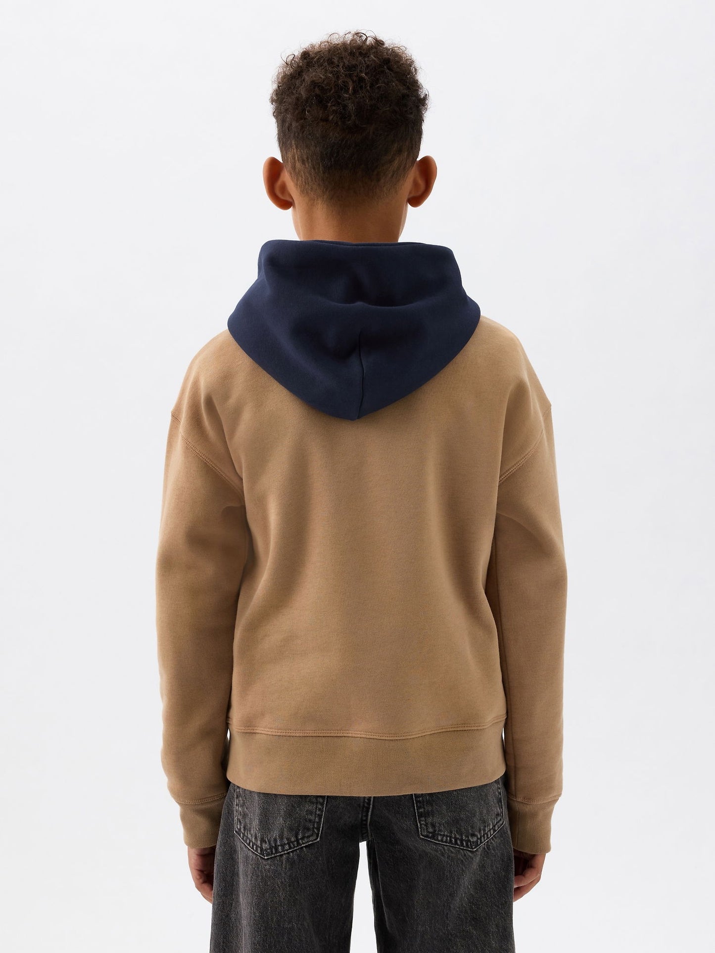 Kahverengi Dap × Gap Renk Blok Logolu Sweatshirt
