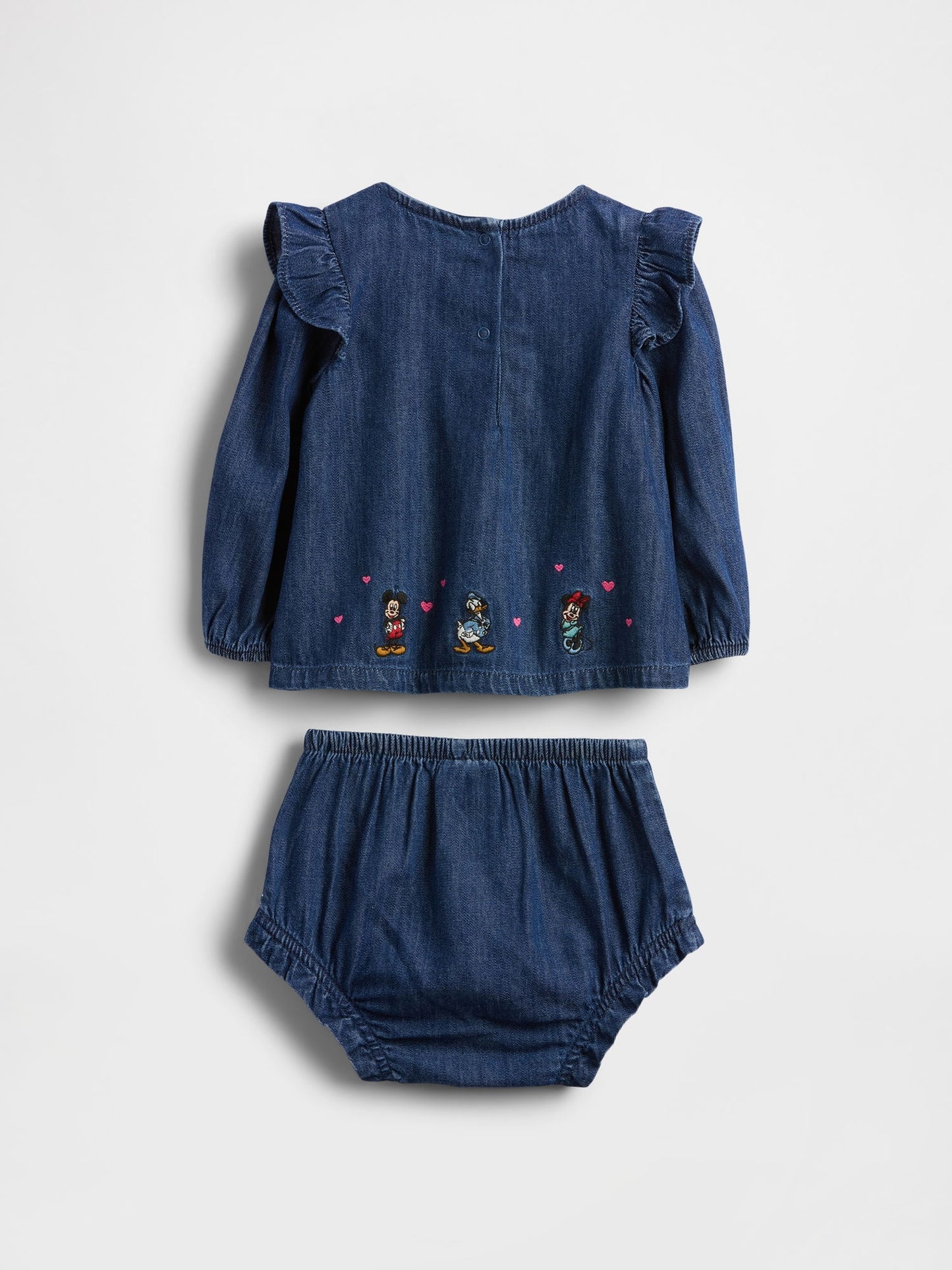 Koyu Mavi Gap × Disney Bebek Denim Outfit Set