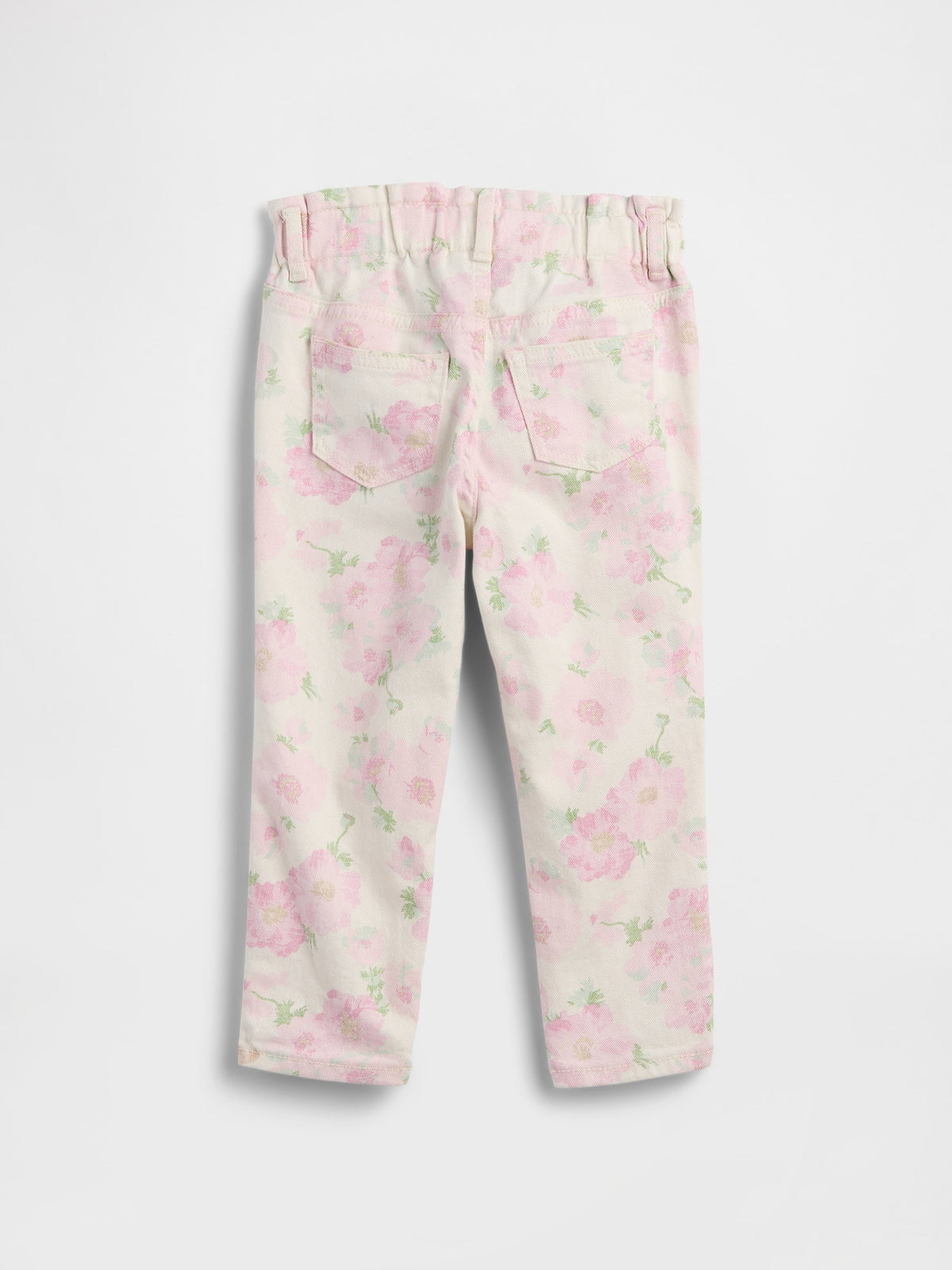 Açık Pembe Babygap Baskılı Paperbag Mom Jean Pantolon