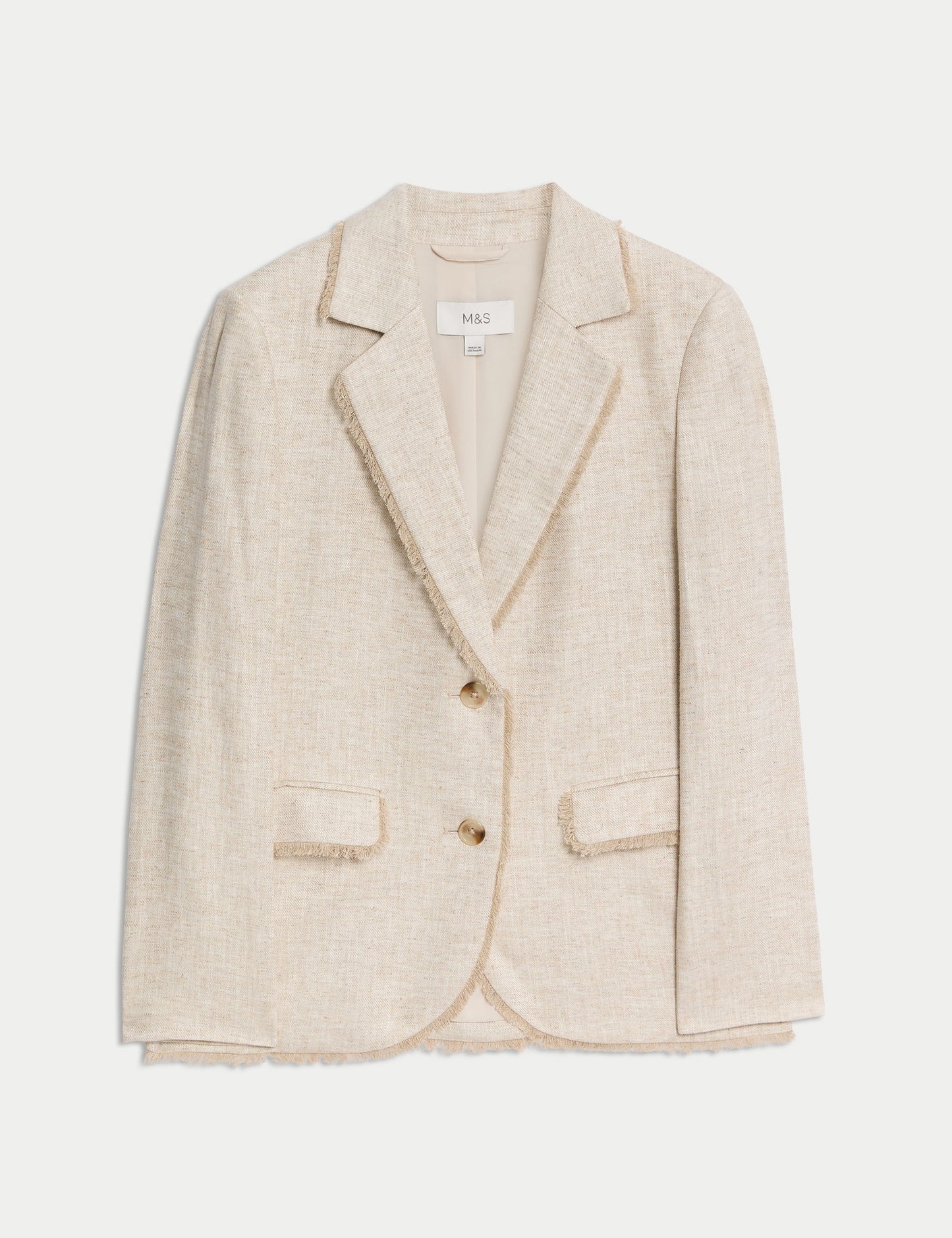 Keten Karışımlı Blazer Ceket