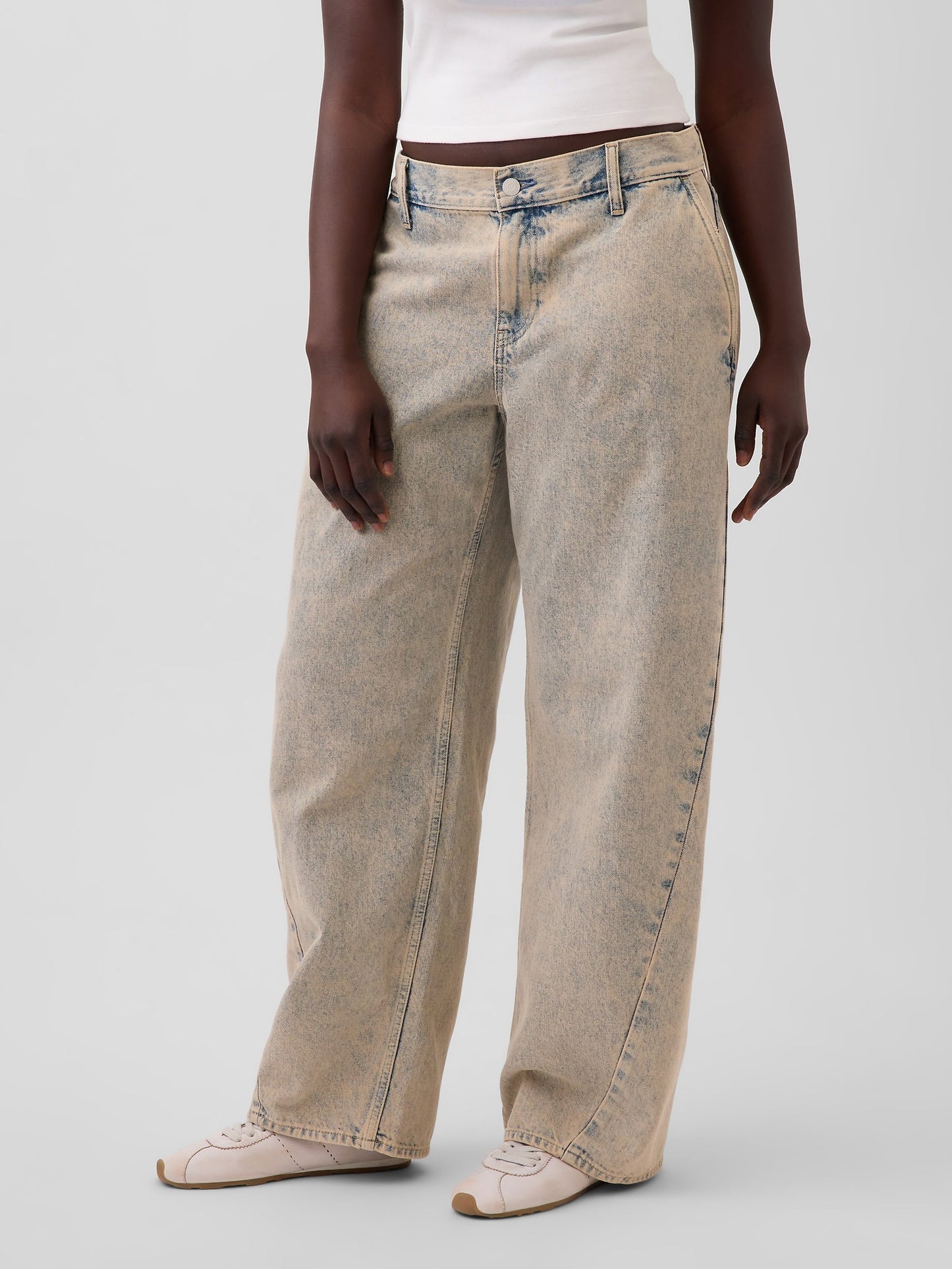 Açık Mavi Gap × Hfr Low Rise Baggy Barrel Jean Pantolon By Nicole Benefield Portfolio