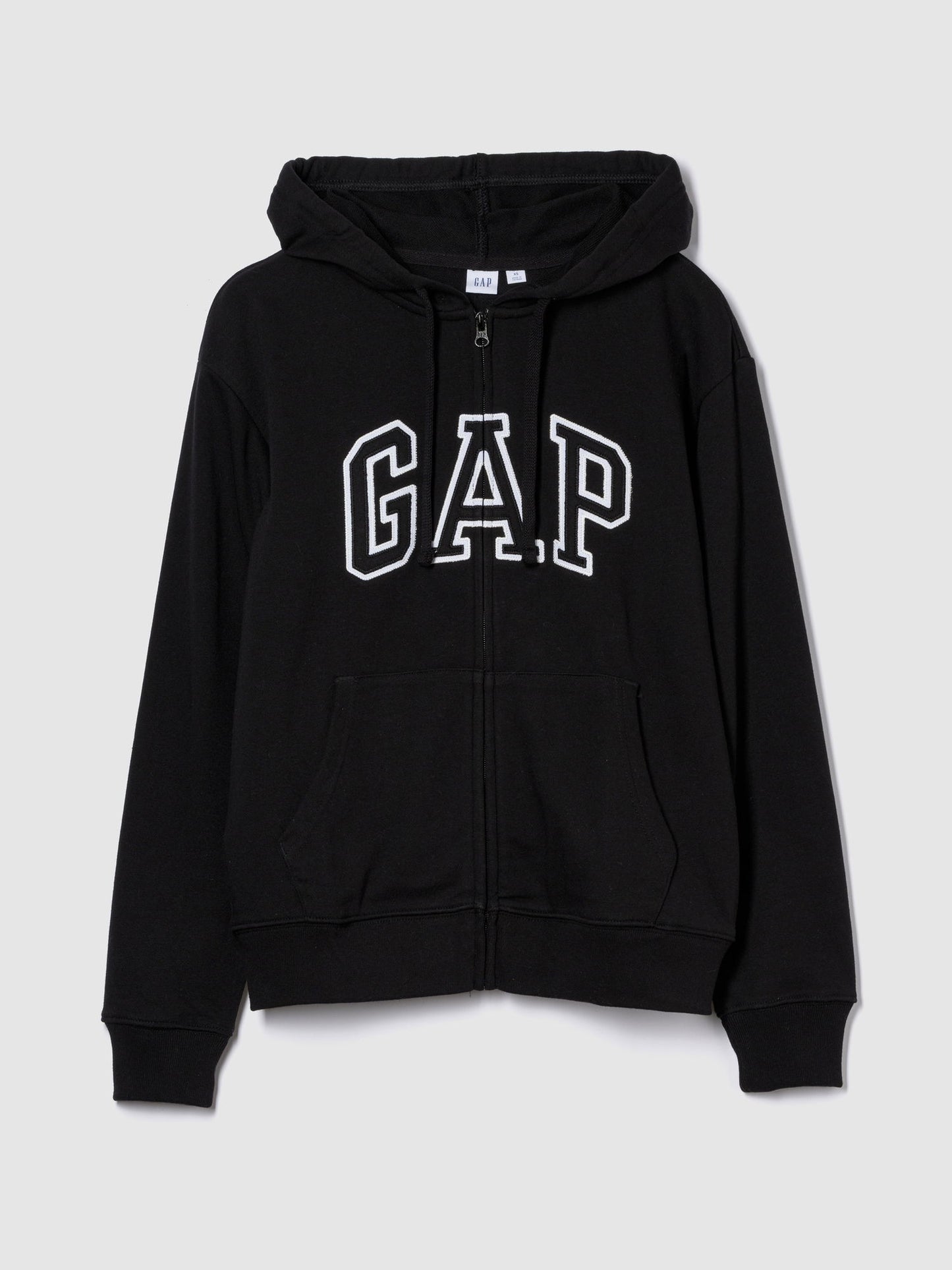 Siyah Gap Logo Relaxed Fermuarlı Sweatshirt
