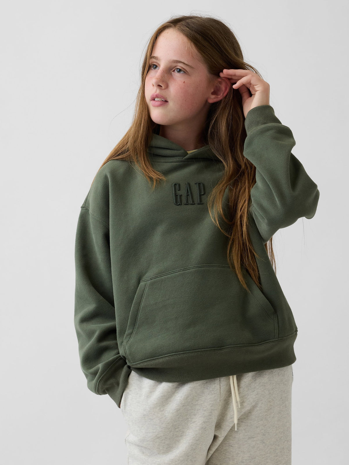 Yeşil Vintagesoft Relaxed Logo Sweatshirt