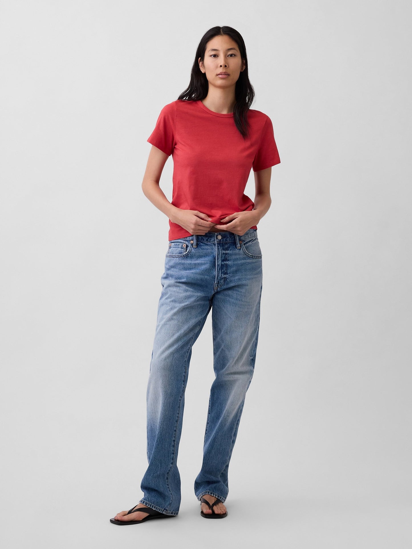 Kırmızı Organik Pamuk Vintagesoft T-shirt
