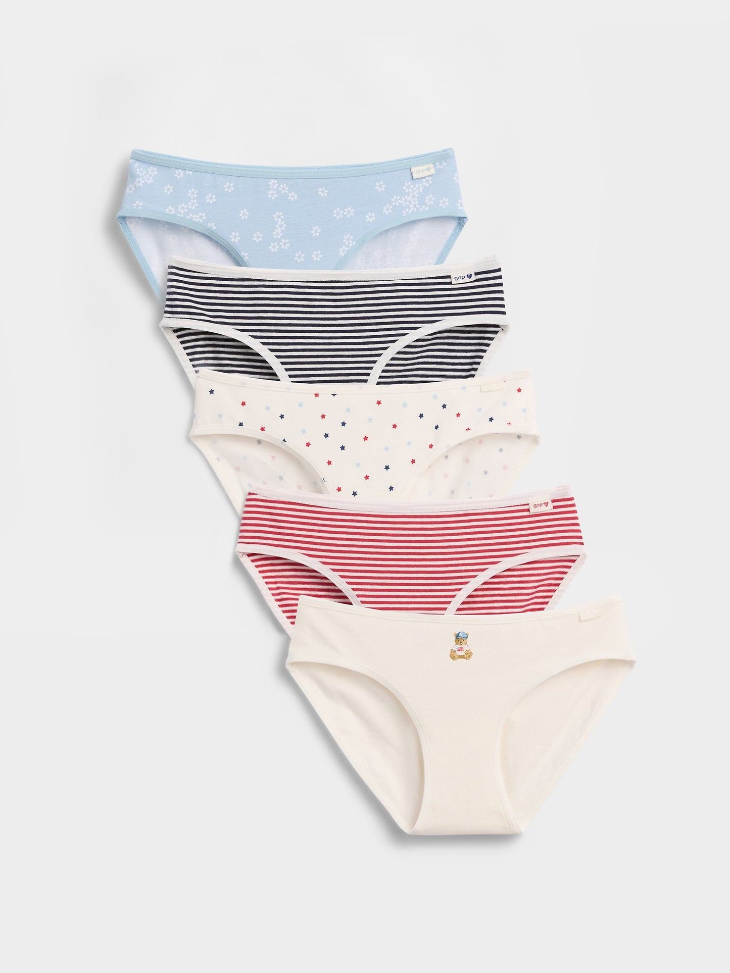 Çok Renkli Organik Stretch Pamuk Bikini Külot (5'li)
