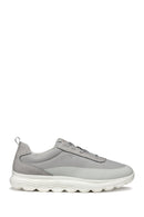 Geox Erkek Gri U Spherica A - Mesh + Nbk Synt Bağcıklı Kumaş Sneaker