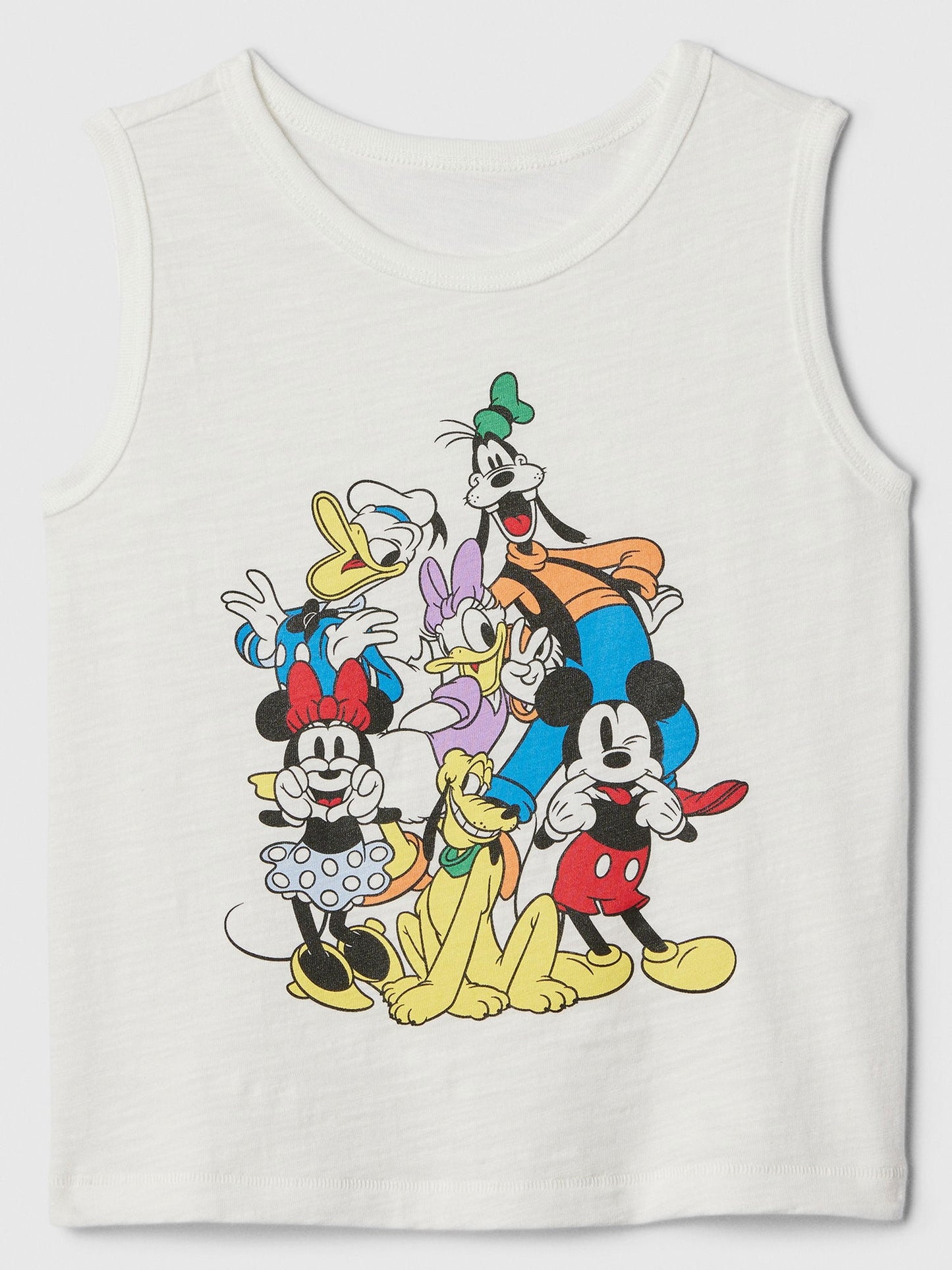 Beyaz Disney Grafikli Halter Yaka Atlet
