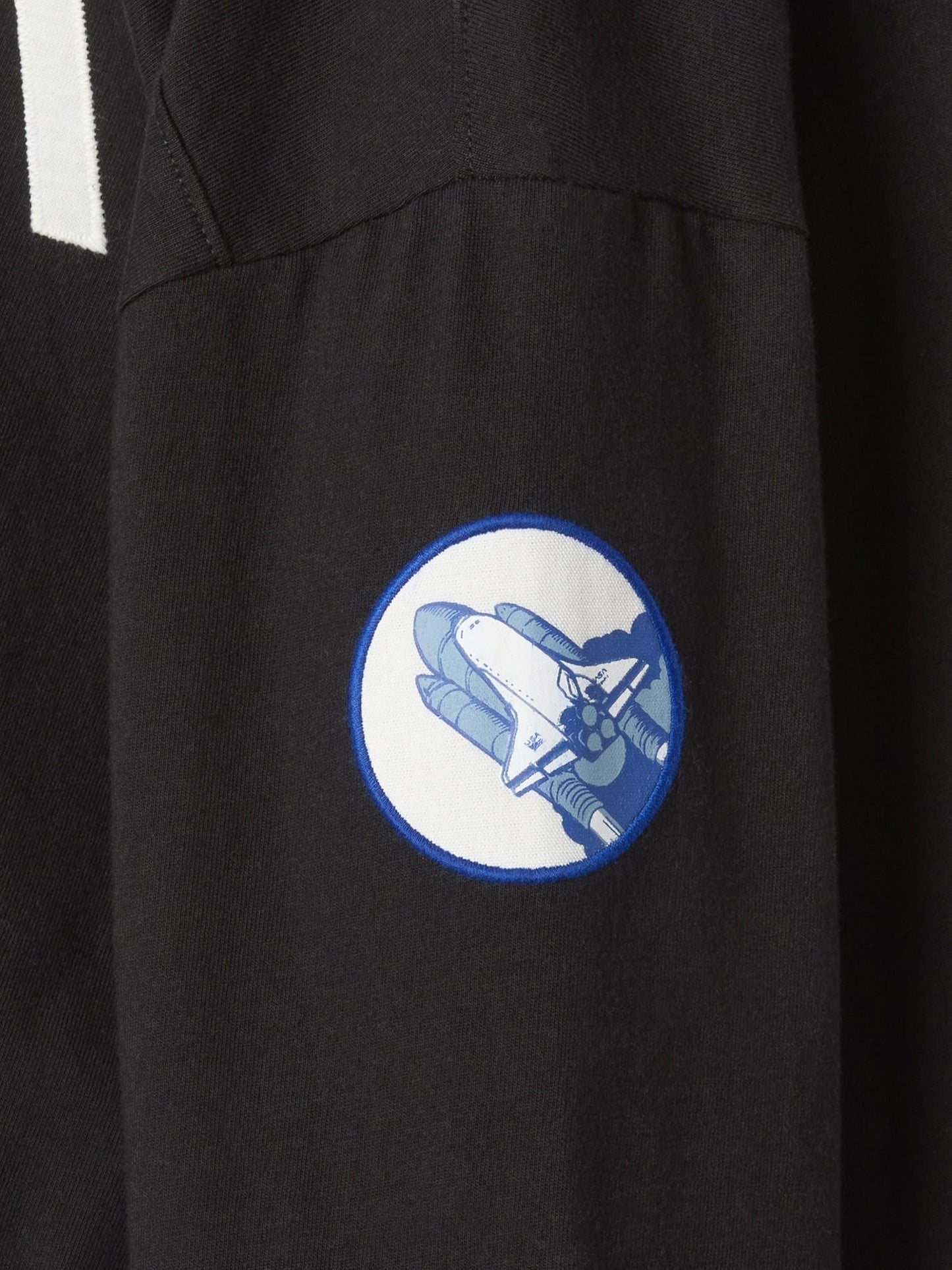 Siyah Nasa Hockey Grafikli T-shirt