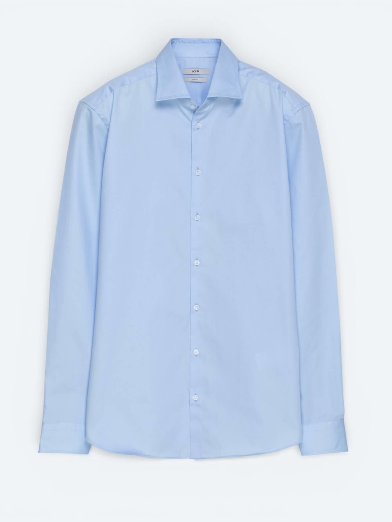 Mavi Düz Slim Fit Uzun Dokuma Klasik %100 Pamuk Gömlek