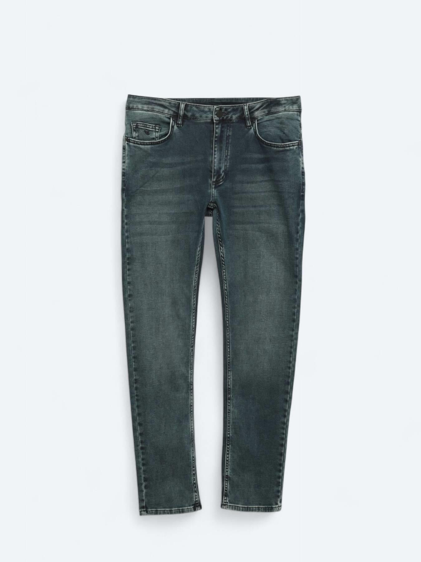 Lacivert Slim Fit Denim Pamuk Karışımlı Pantolon