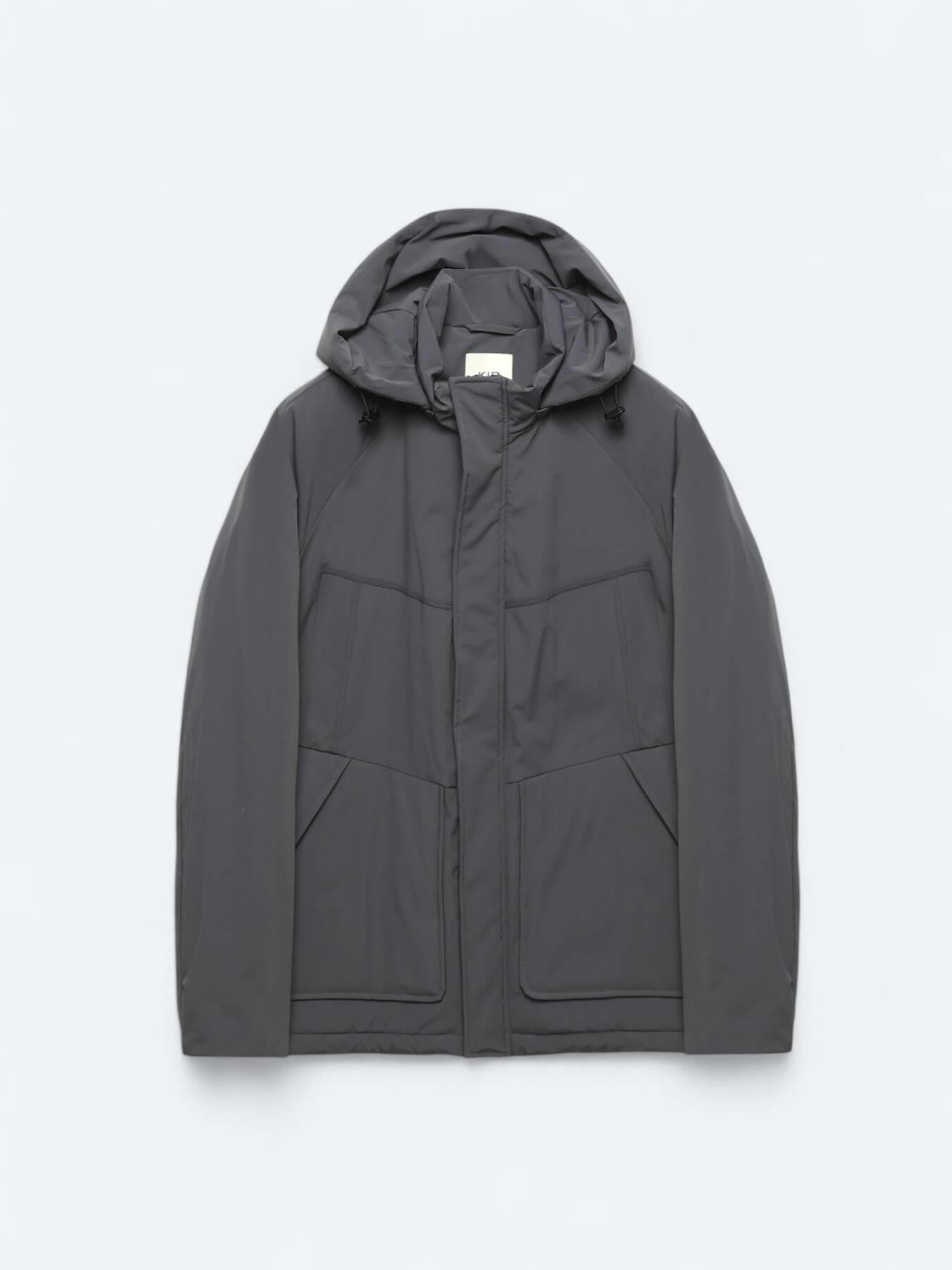 Gri Regular Fit Casual Dokuma Mont
