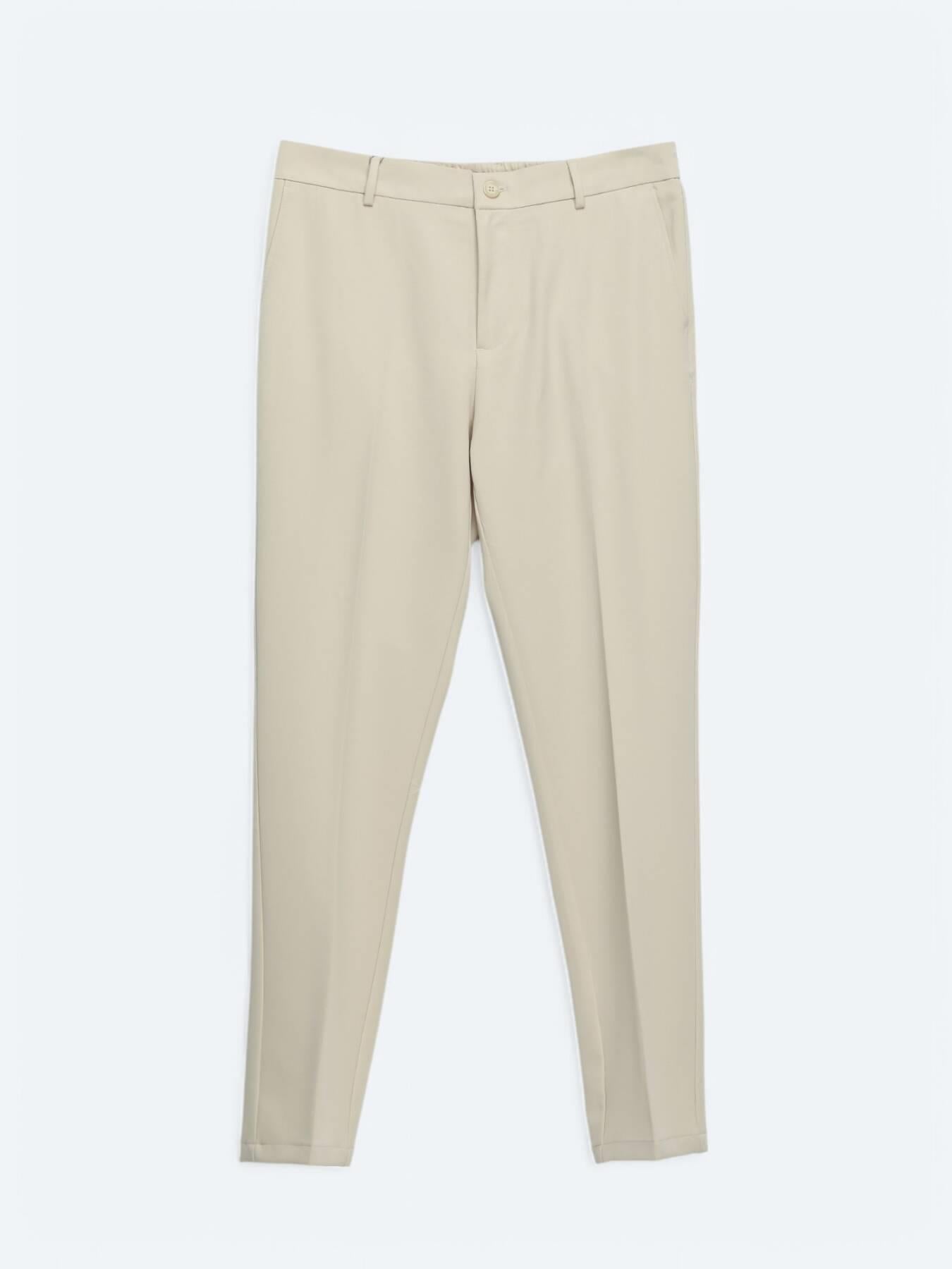 Ekru Dokuma Jogging Fit Casual Pantolon