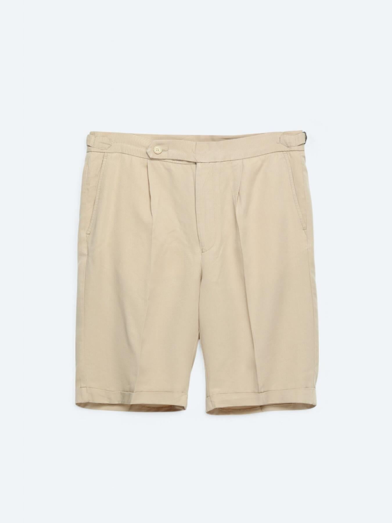 Deve Tüyü Dokuma Carrot Fit Casual Bermuda