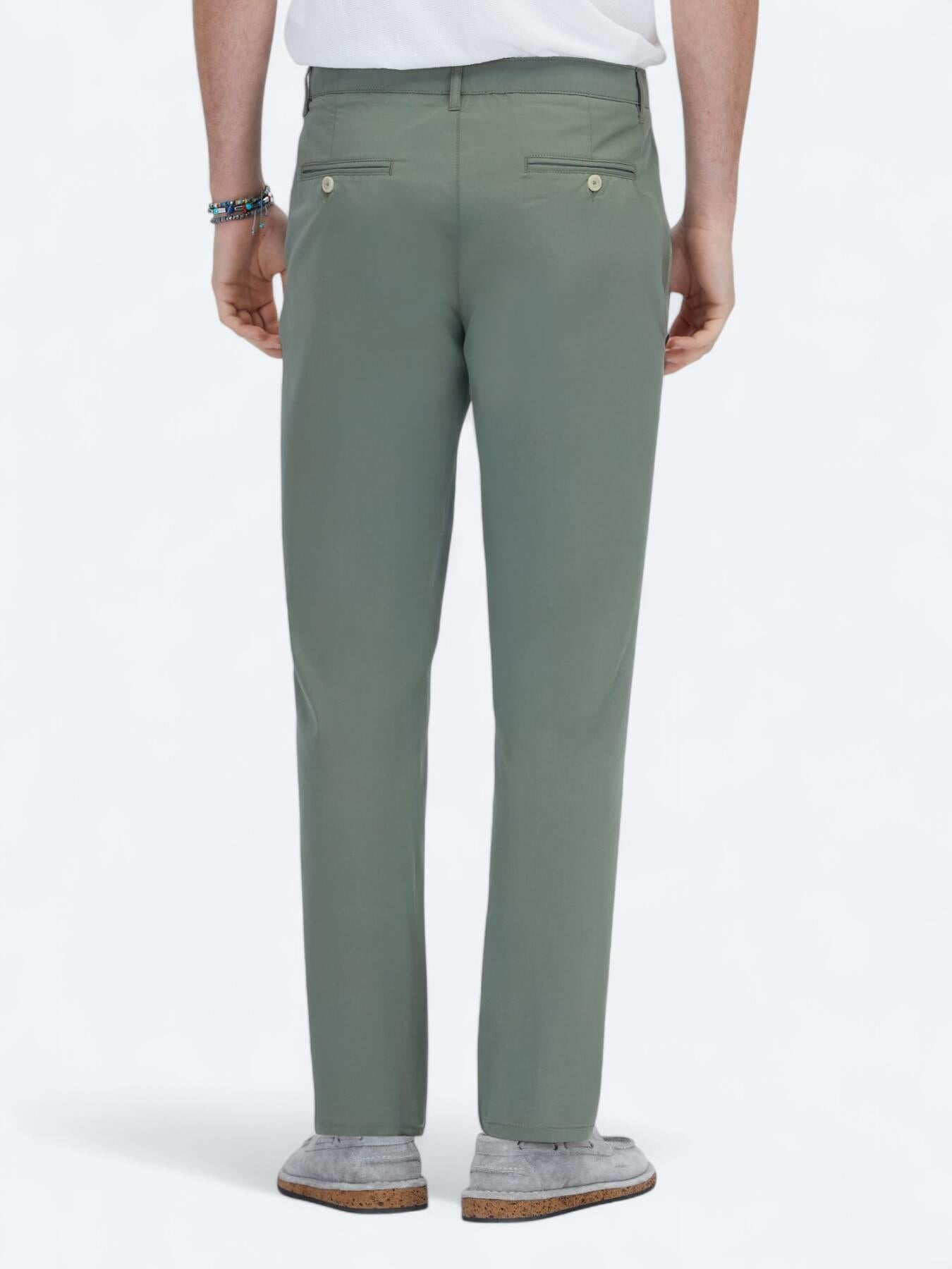 Haki Dokuma Slim Fit Casual Pantolon