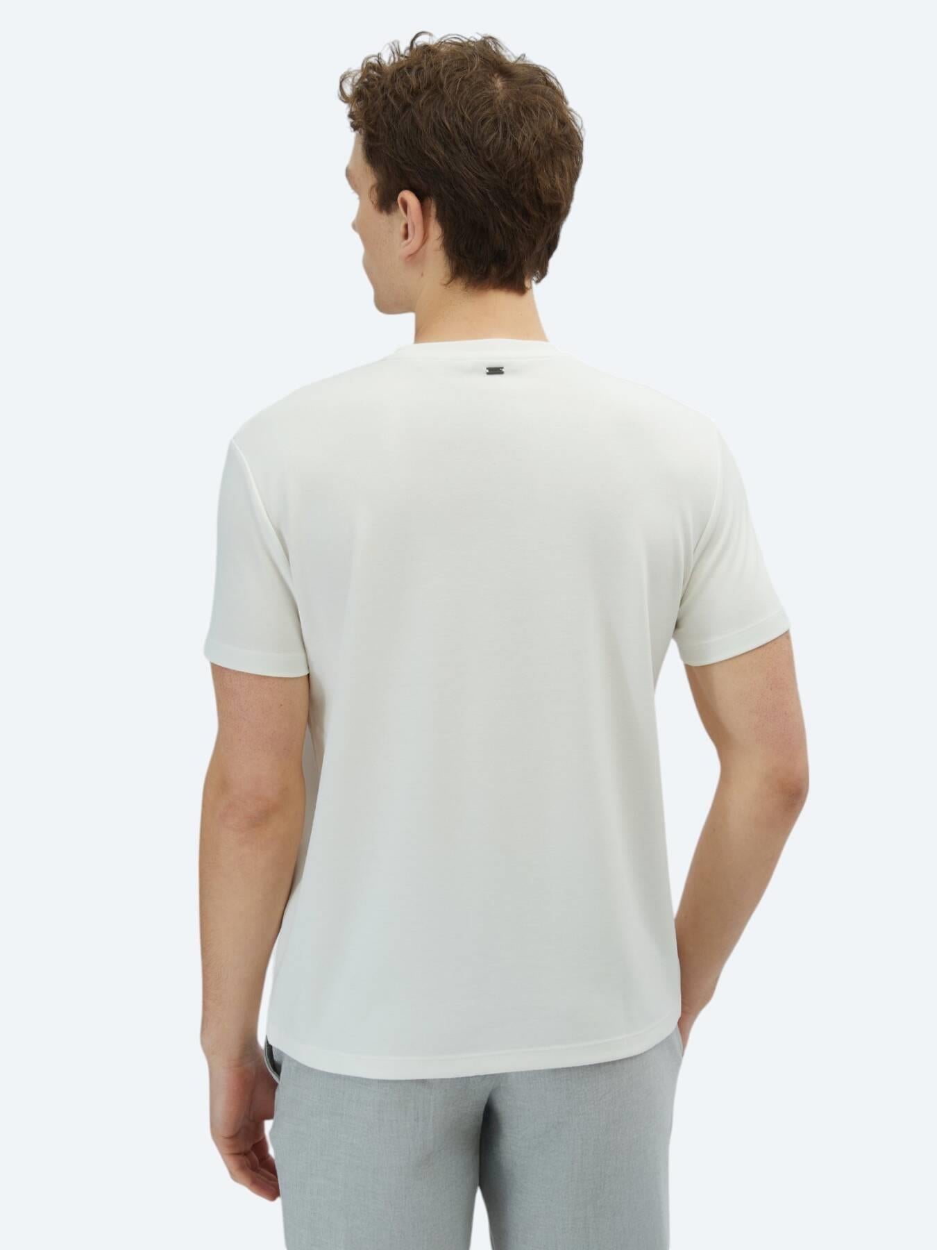 Ekru Düz T-shirt