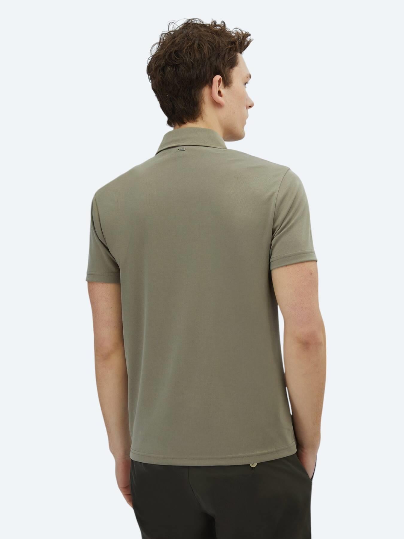 Haki Düz Polo Yaka T-shirt