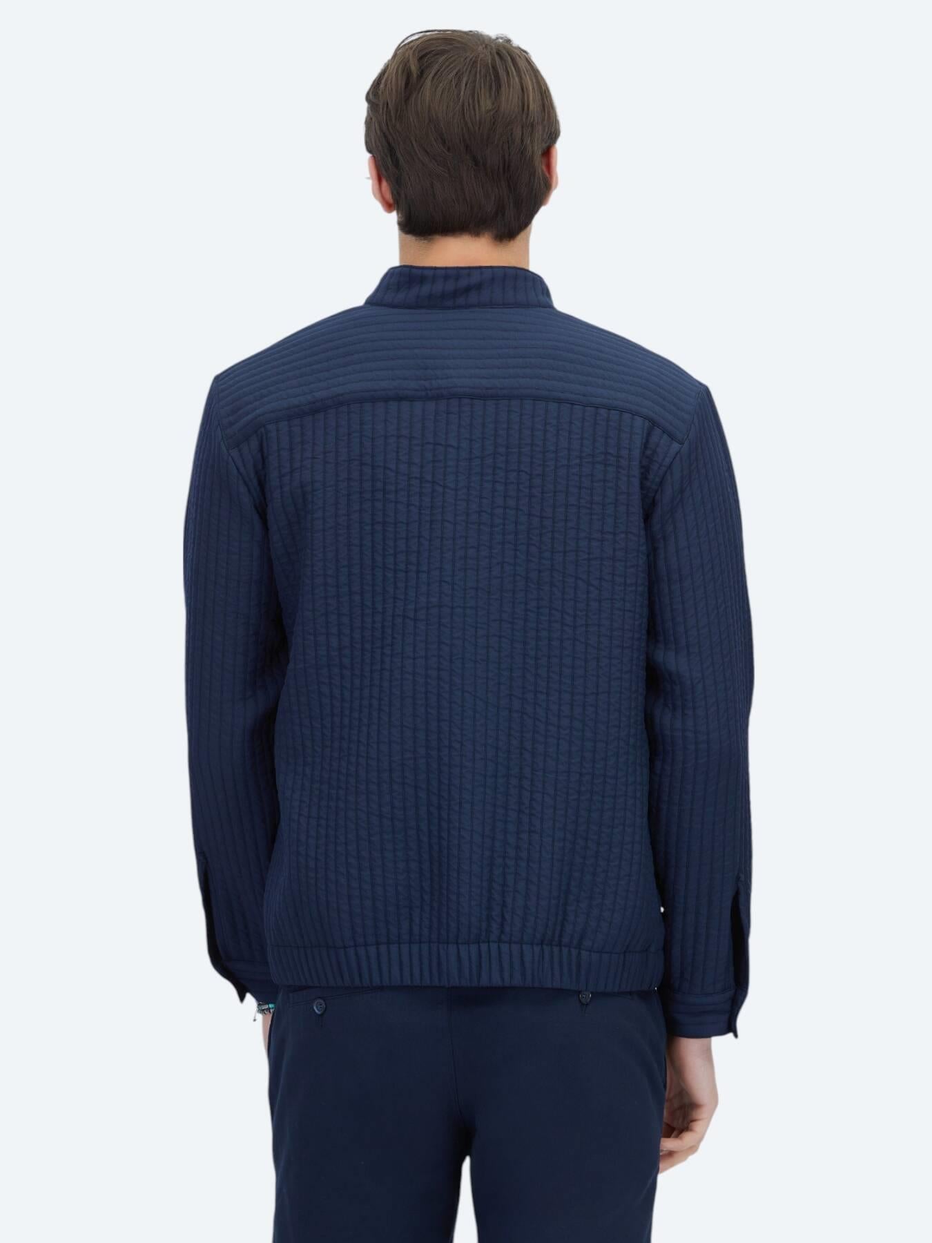 Lacivert Regular Fit Casual Dokuma Mont