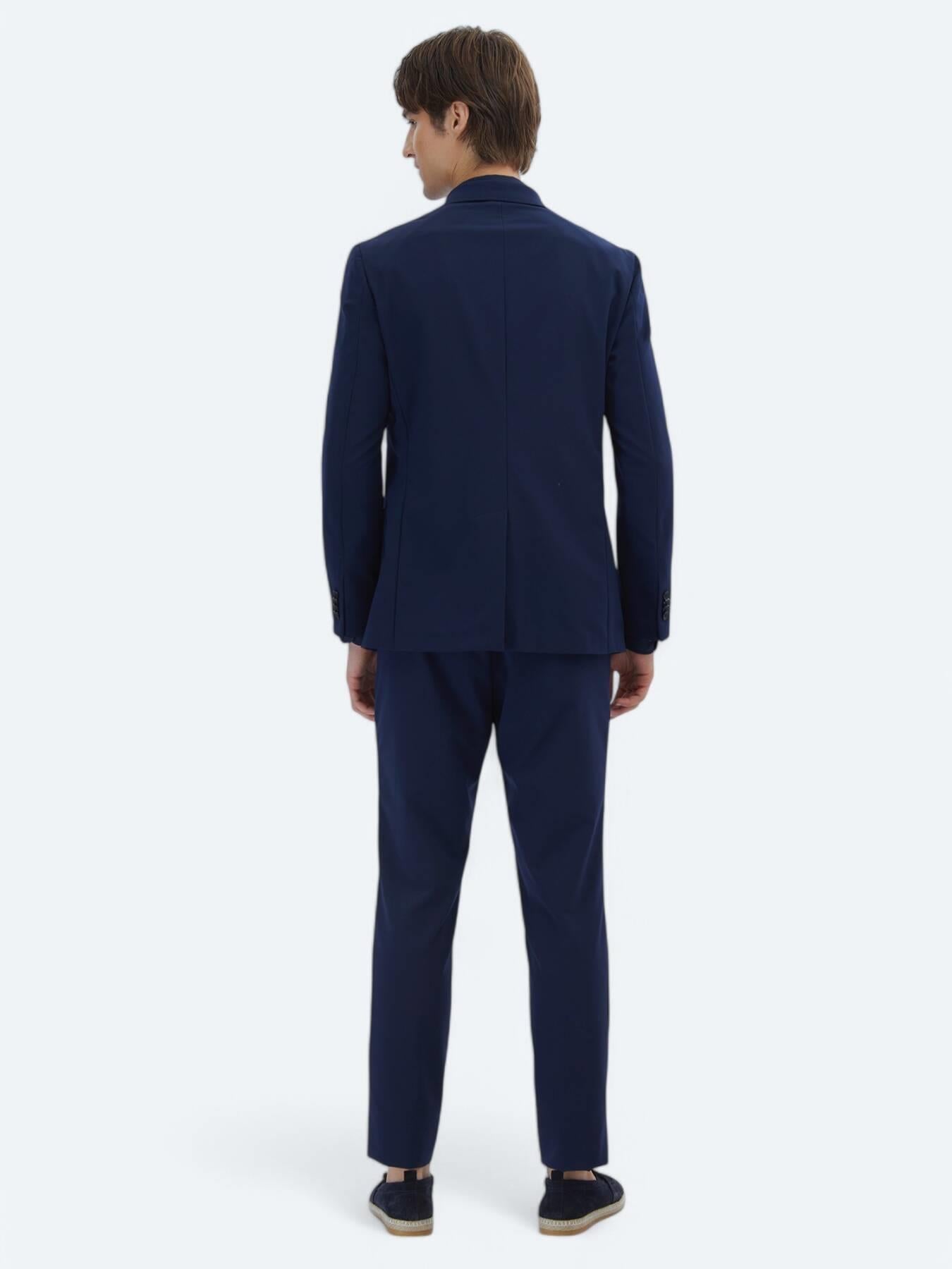Lacivert Düz Modern Fit Takım Elbise