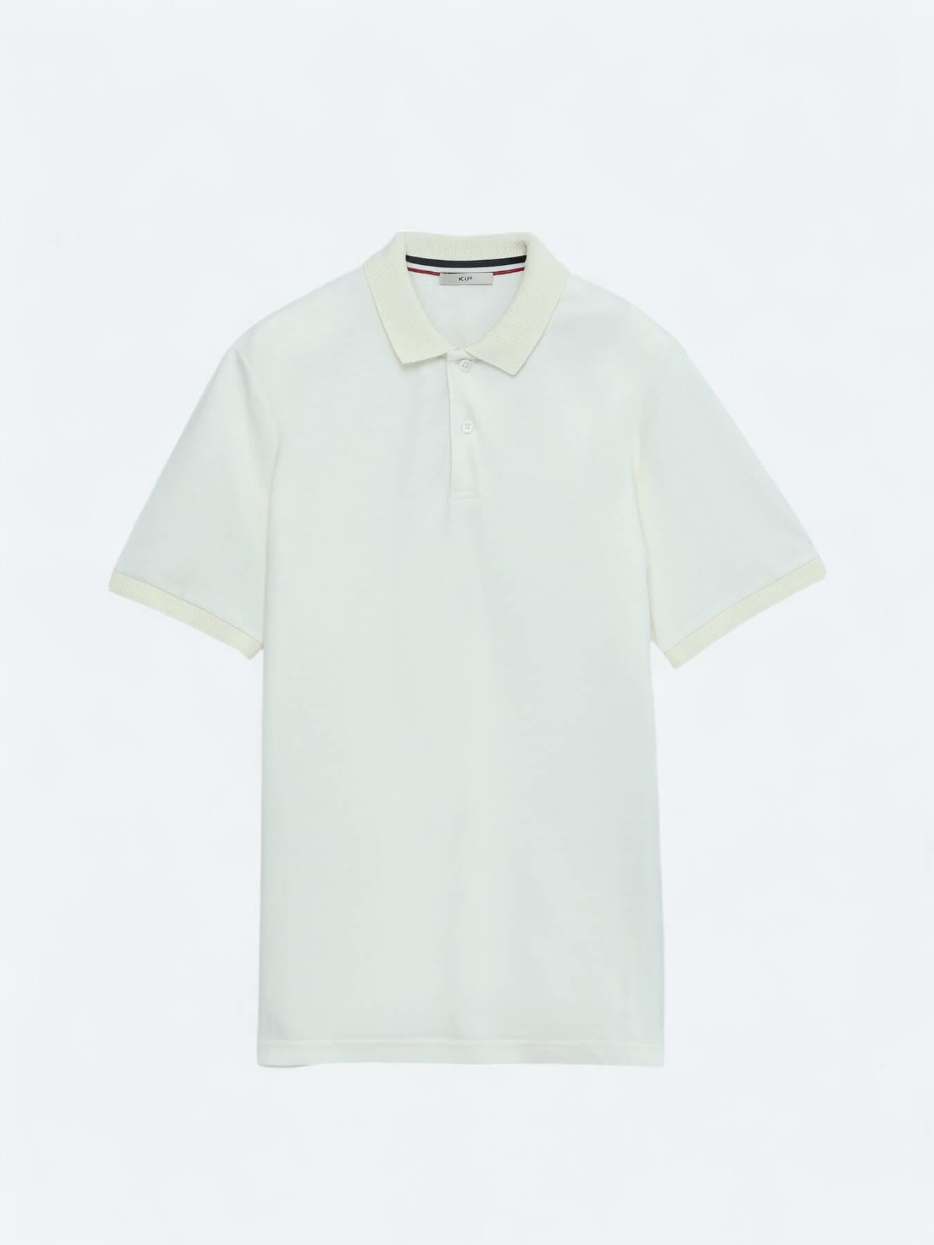 Ekru Polo Yaka %100 Pamuk T-shirt
