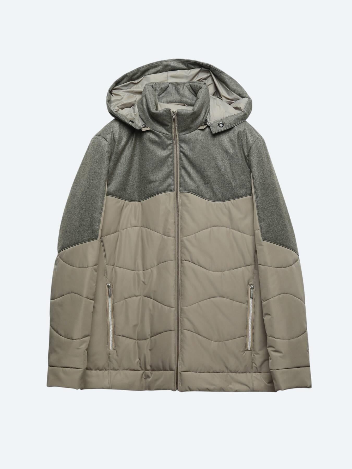 Vizon Regular Fit Kapüşonlu Casual Dokuma Mont