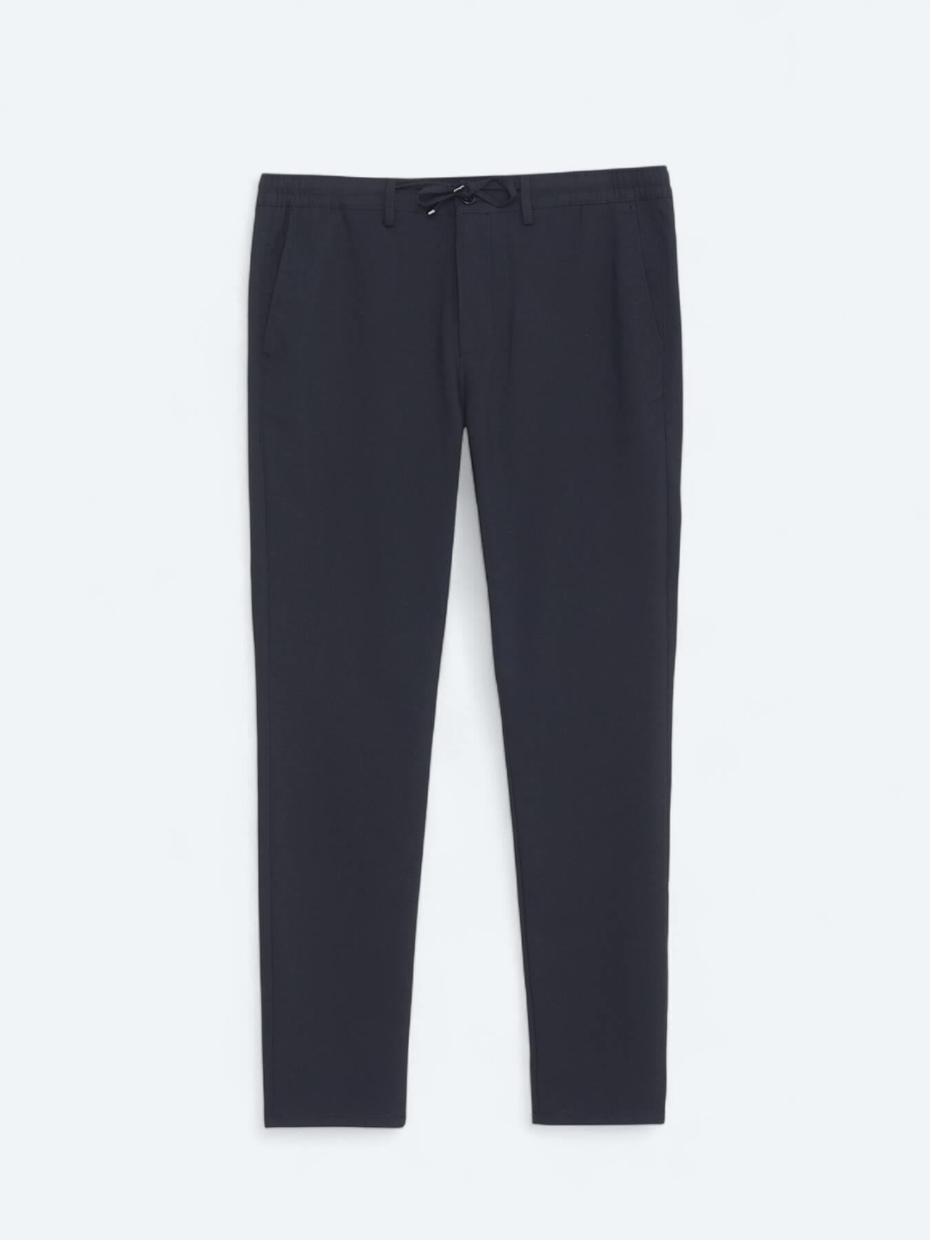 Lacivert Düz Dokuma Jogging Fit Casual Pantolon