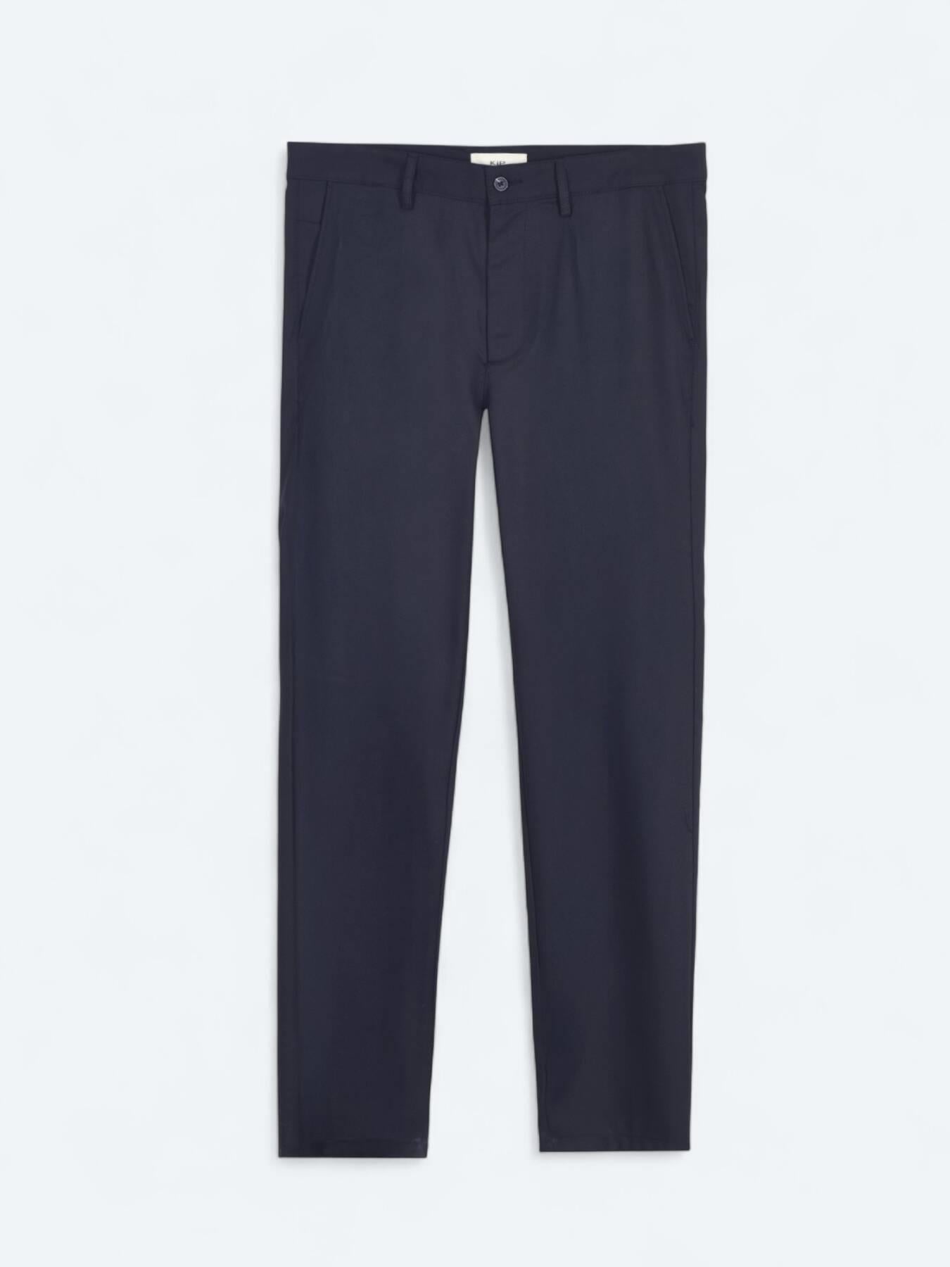 Lacivert Düz Dokuma Regular Fit Casual Pantolon