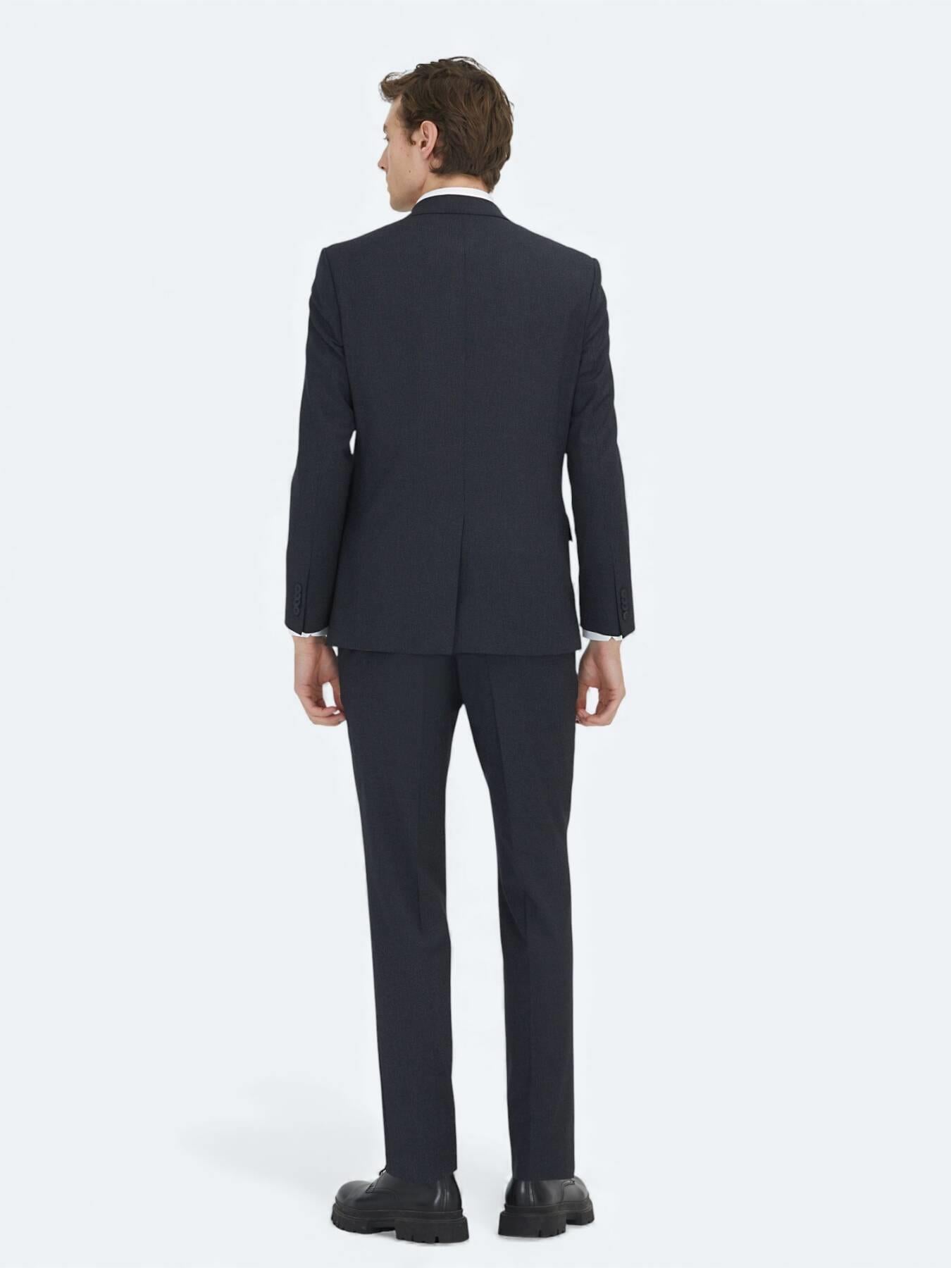 Lacivert Mikro Modern Fit Takım Elbise