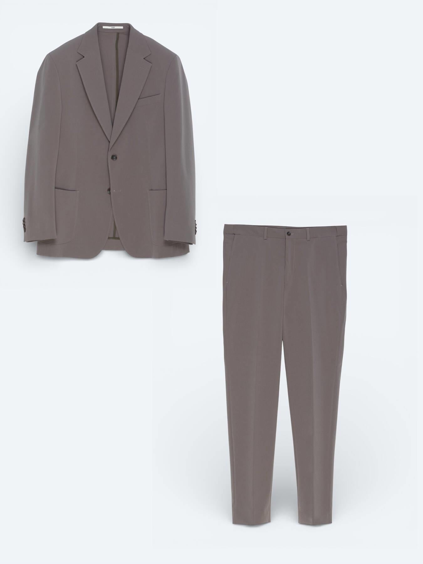 Haki Düz Modern Fit Takım Elbise
