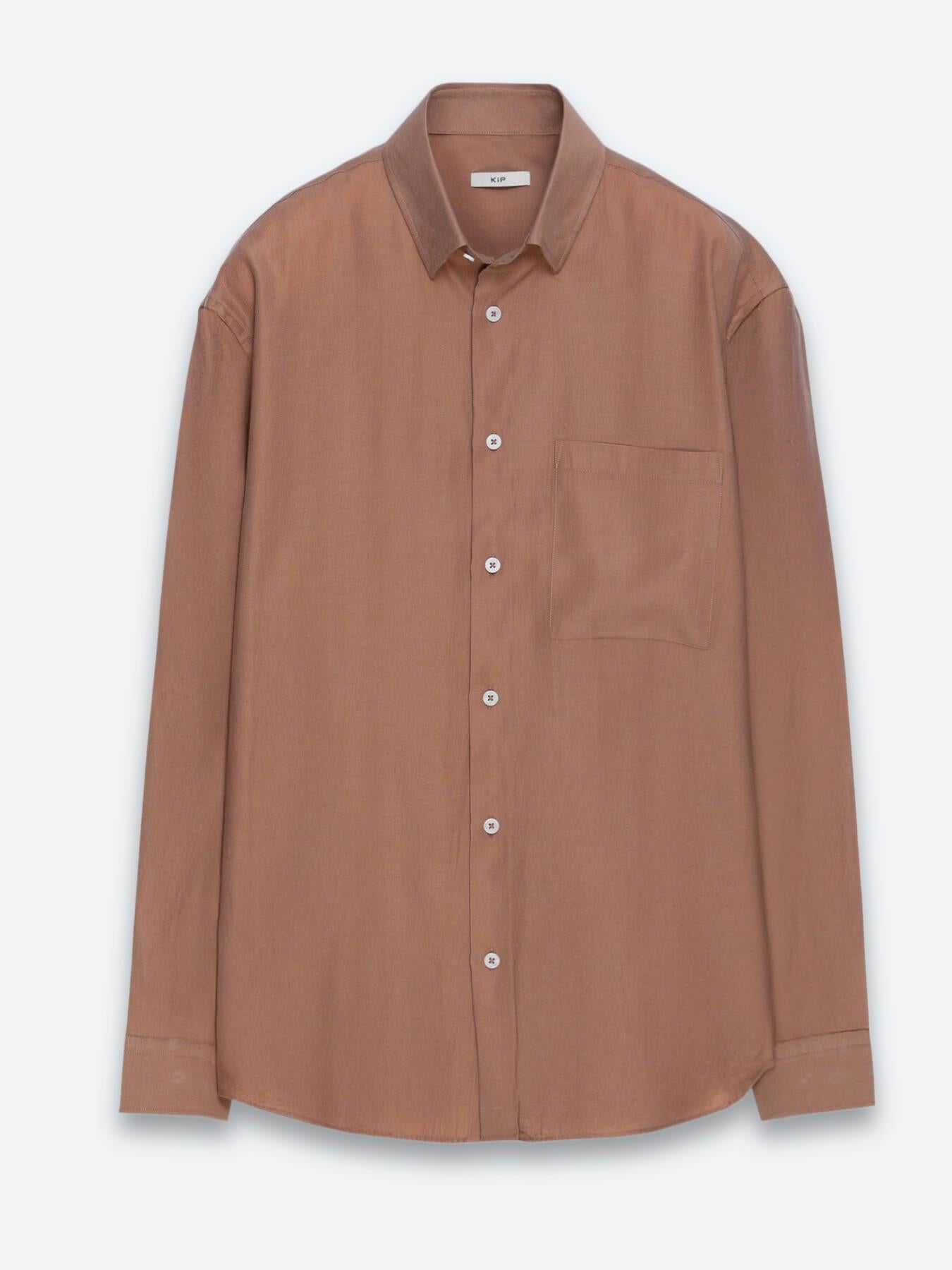Somon Düz Oversize Fit Uzun Dokuma Casual Gömlek