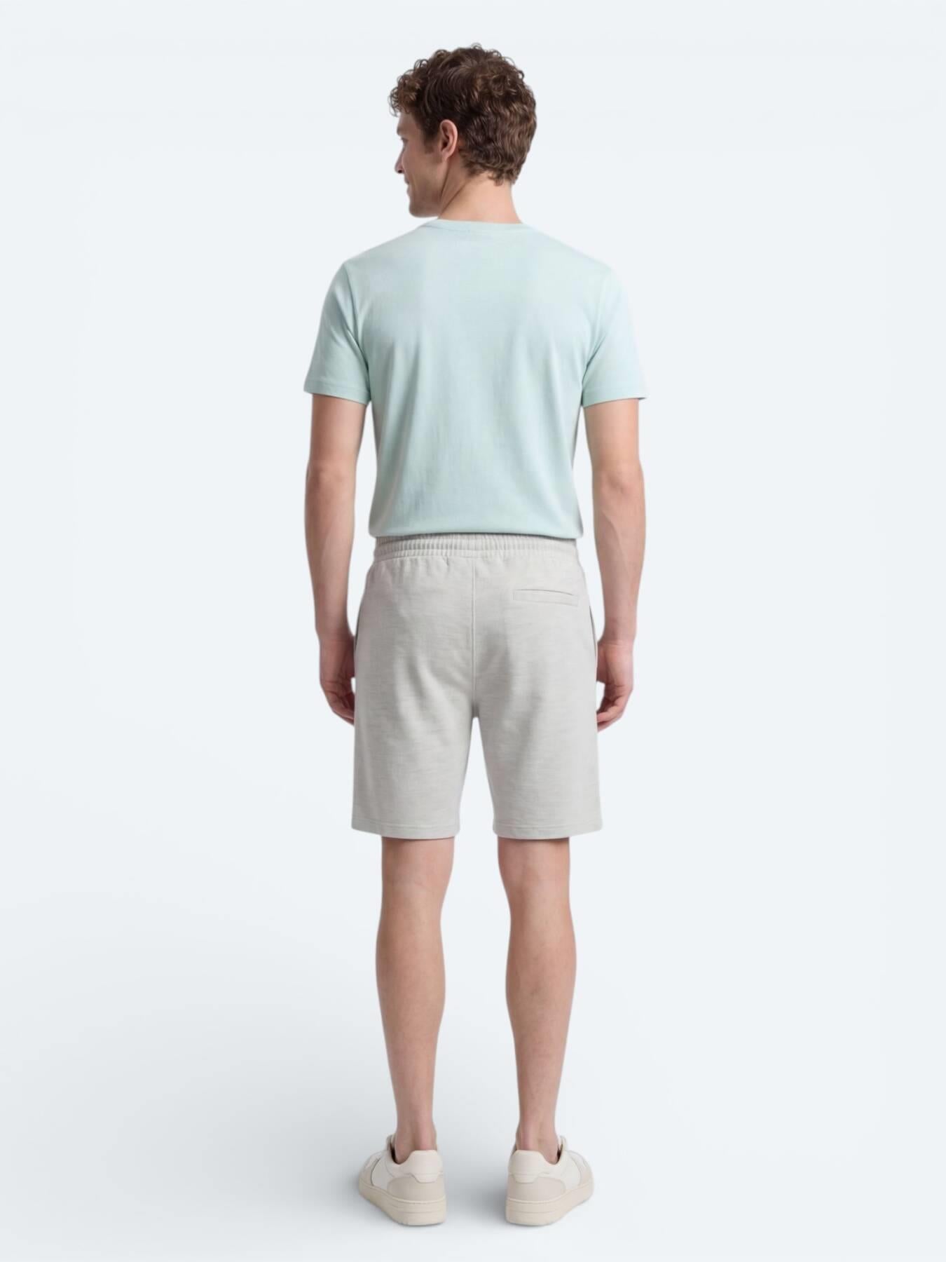 Su Yeşili Düz Örme Regular Fit Casual Bermuda