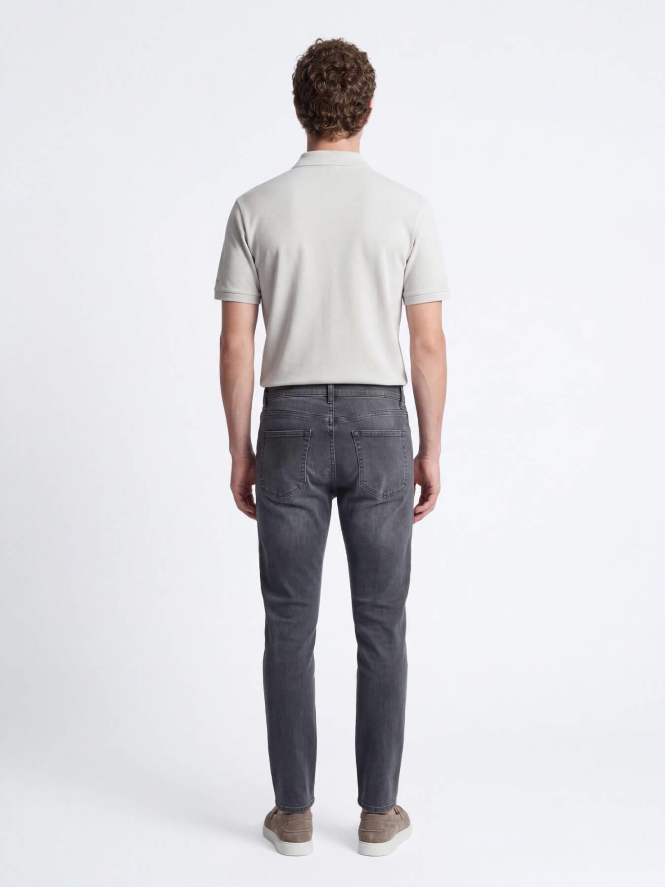 Koyu Yeşil Slim Fit Denim Pamuk Karışımlı Pantolon