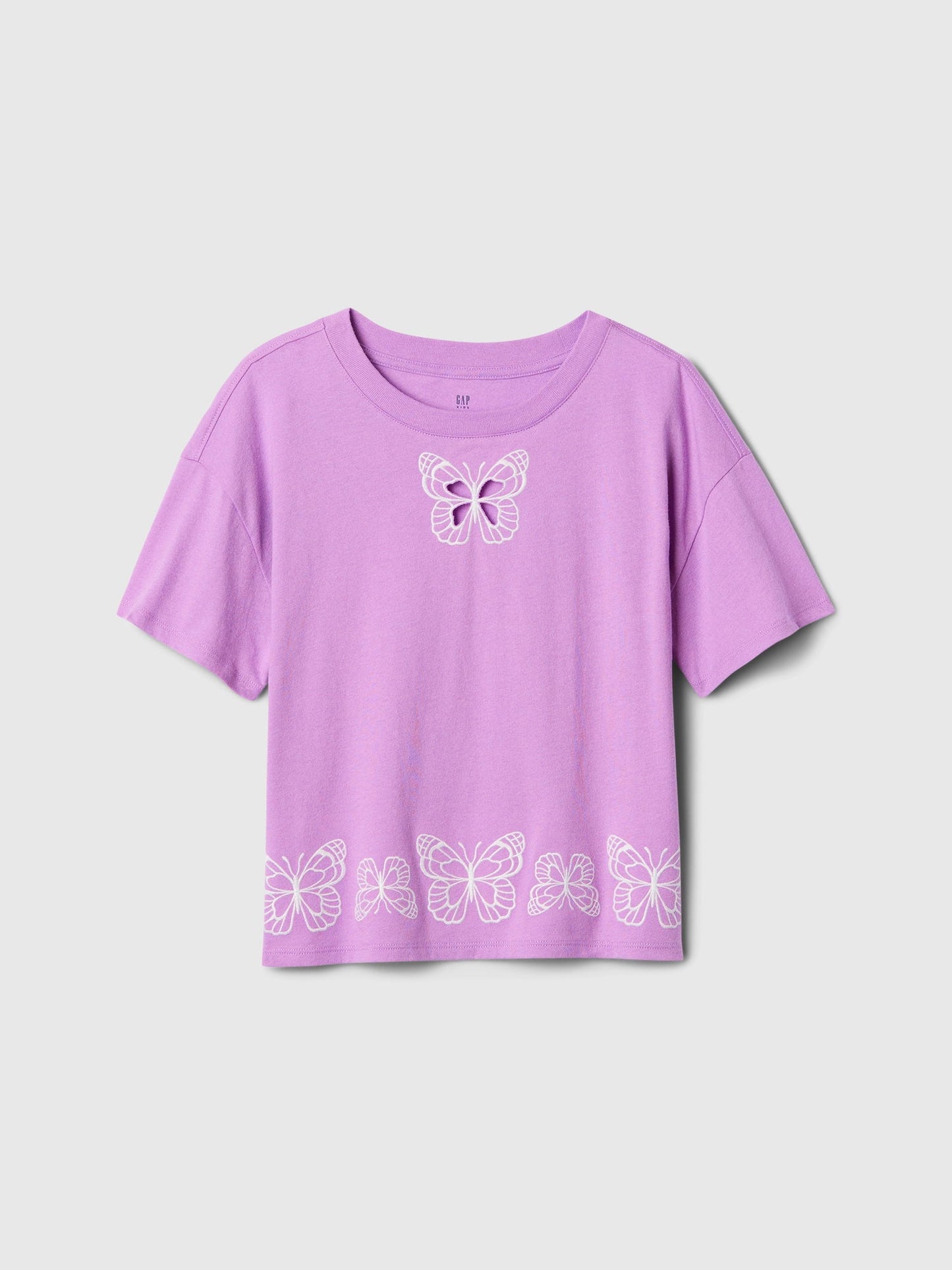 Lila Grafikli T-Shirt