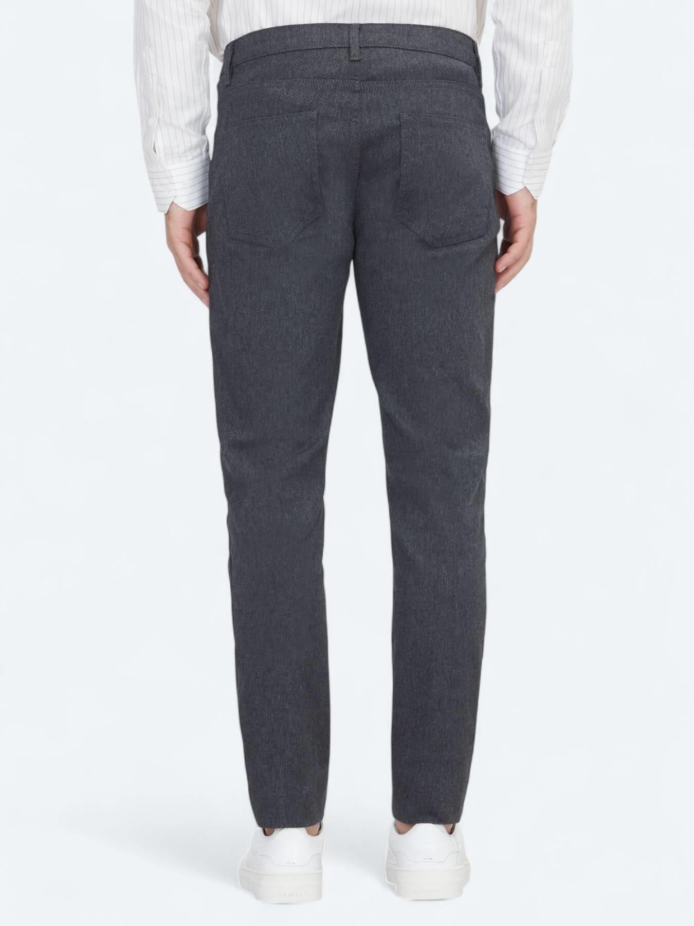 Antrasit Dokuma Regular Fit Casual Pamuk Karışımlı Pantolon