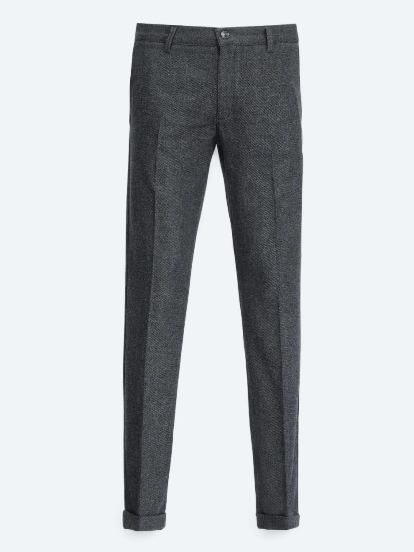 Antrasit Dokuma Jogging Fit Casual Yün Karışımlı Pantolon