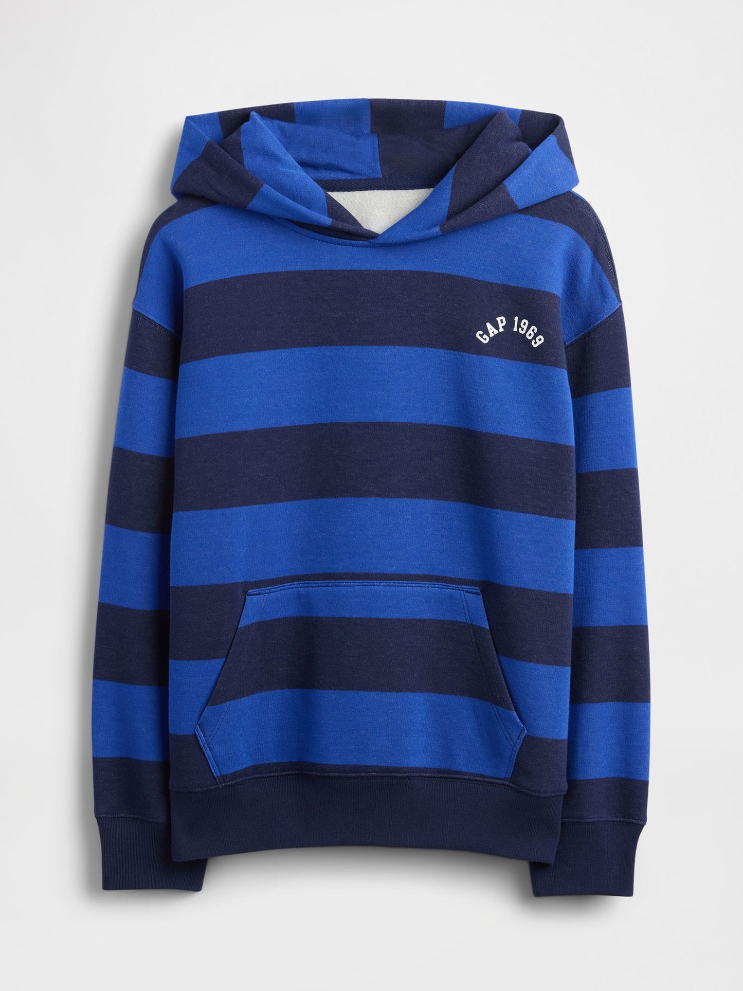 Mavi Rugby Çizgili Gap Logo Sweatshirt