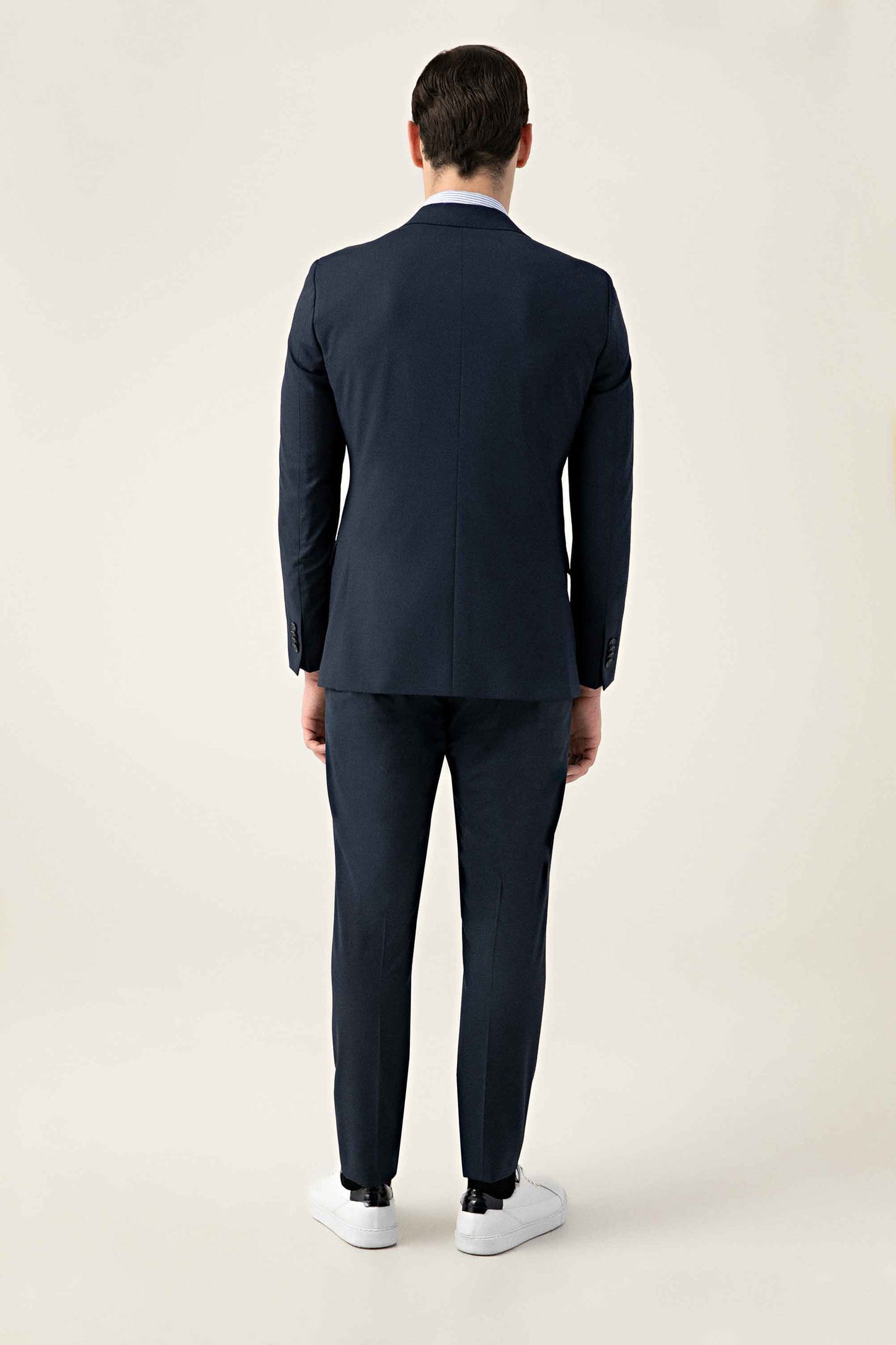 Tween Slim Fit Lacivert Düz Yün Karişimli Takim Elbise