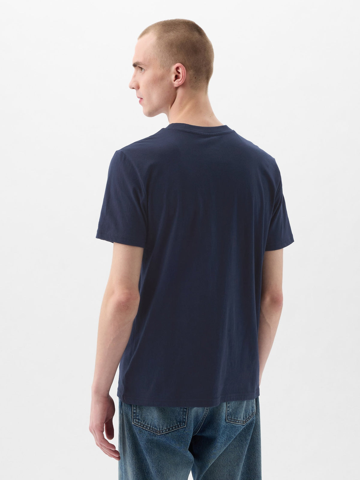 Lacivert Organik Pamuk Cepli T-shirt