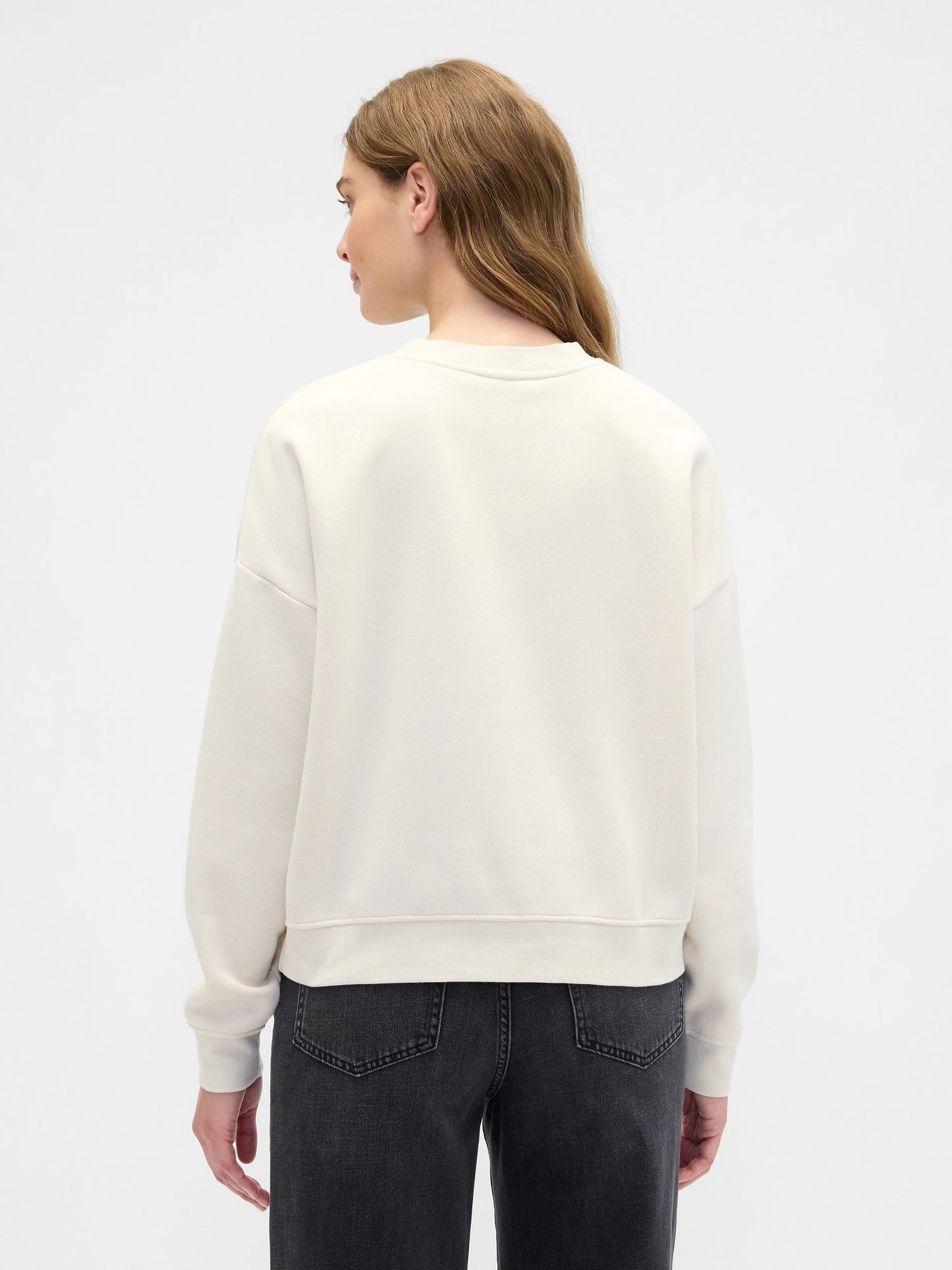 Krem Snoopy Grafikli Gap Logo Sweatshirt