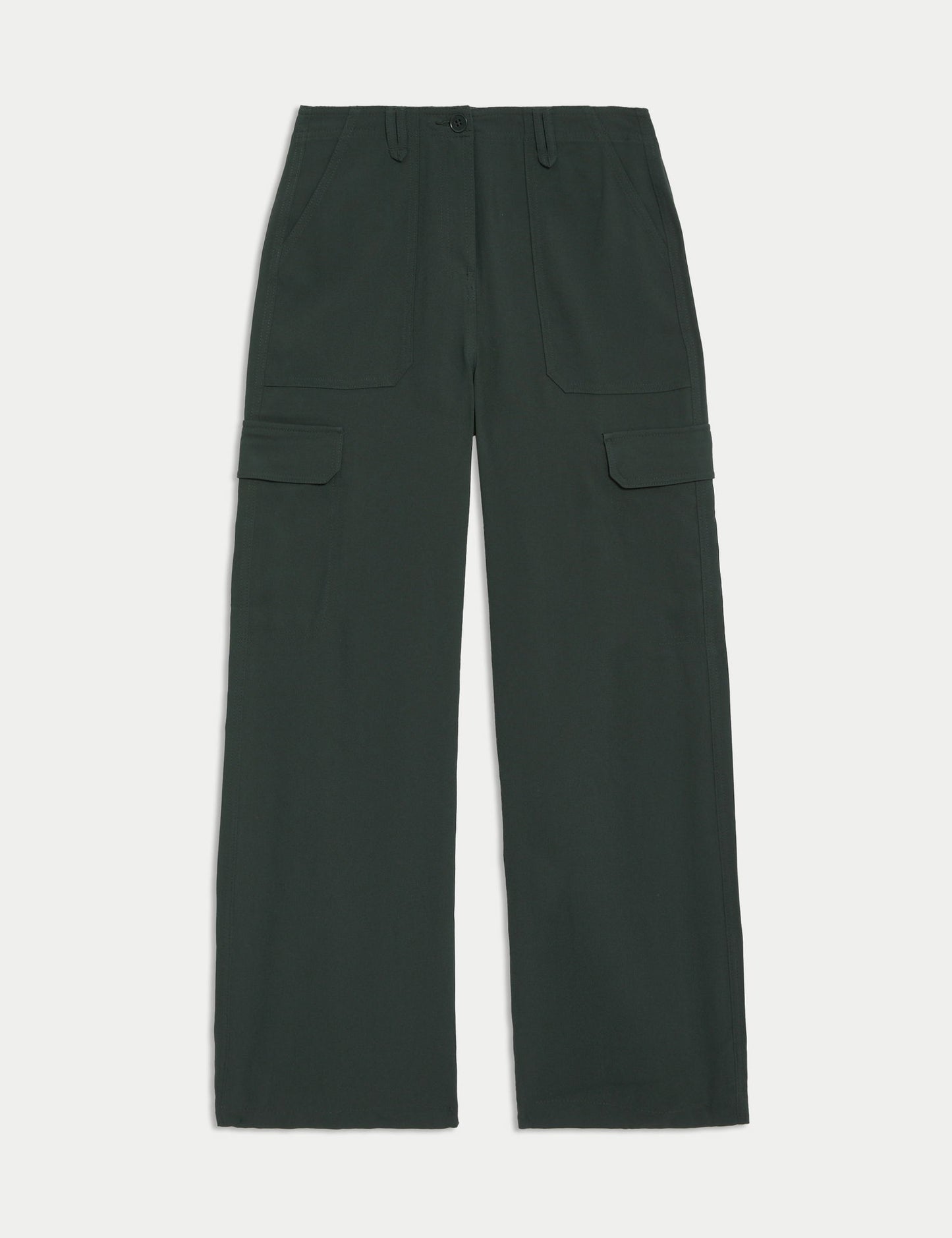 Relaxed Fit Wide Leg Kargo Pantolon