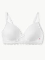Beyaz Yumuşak Dokulu Destekli Full Cup Ilk Sütyen