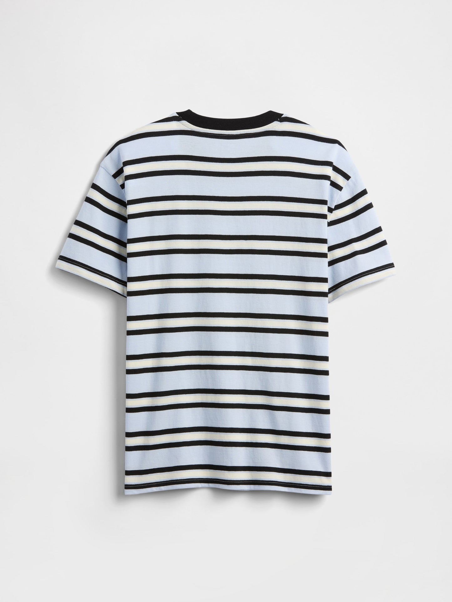 Açık Mavi Everyday Soft Stripe Pocket T-shirt