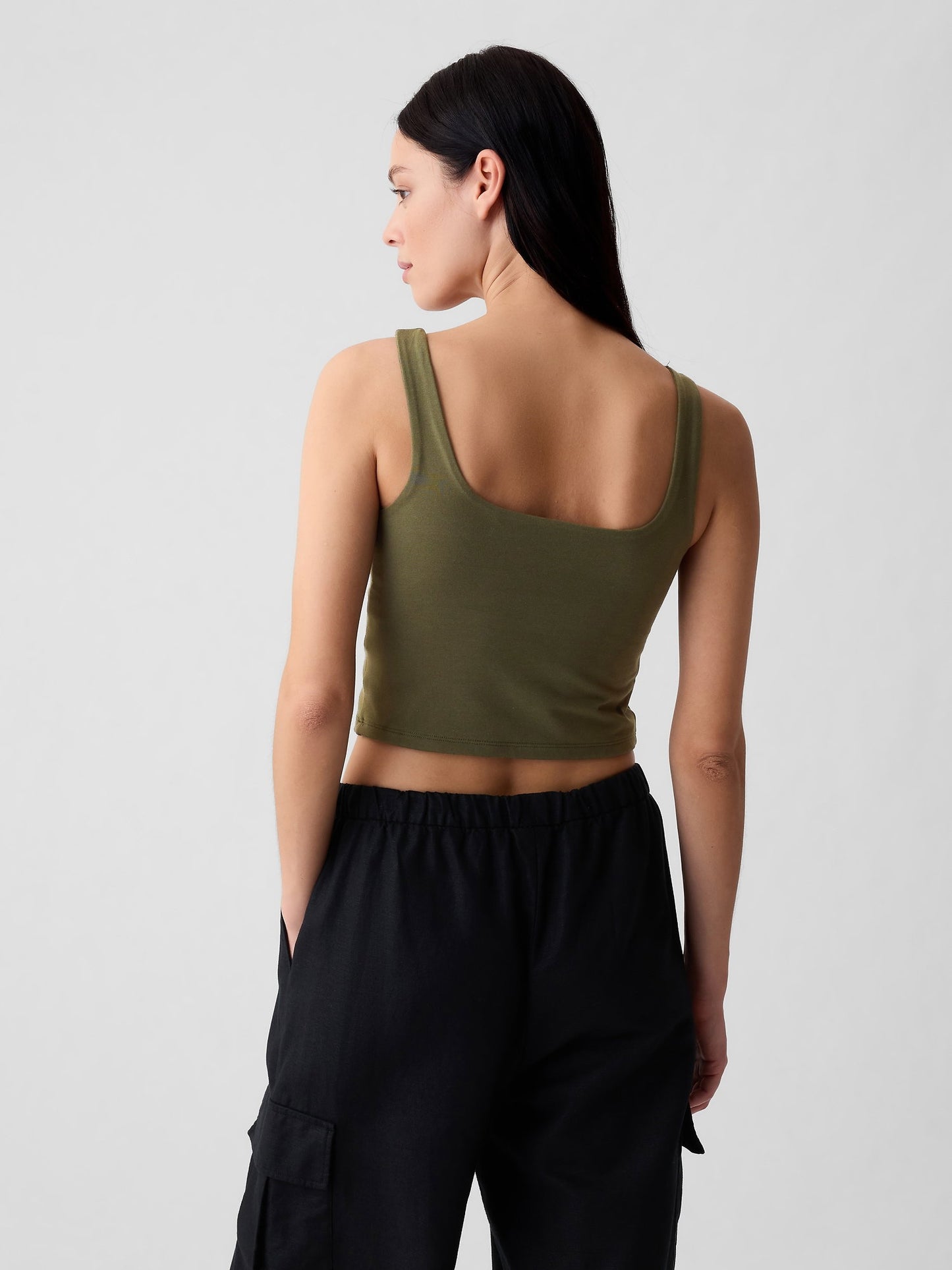 Haki Compact Jersey Crop Atlet