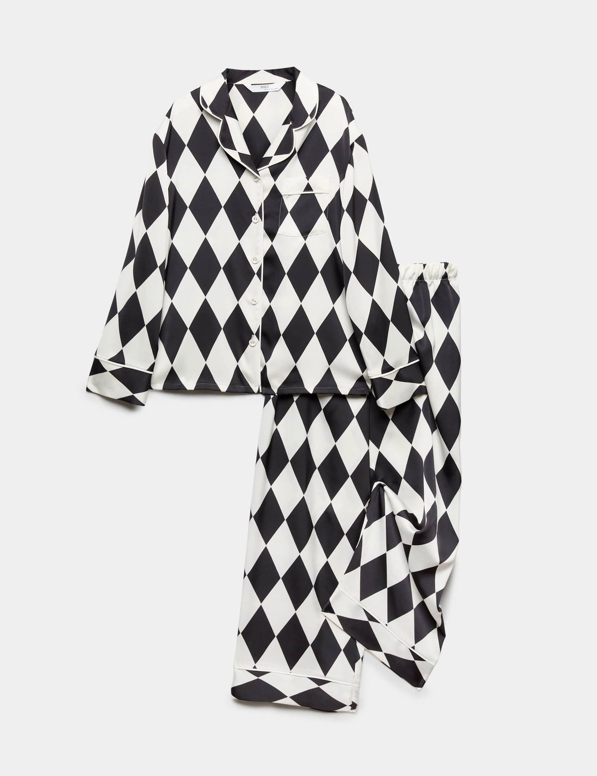 Halloween Pierrot Saten Pijama Takımı
