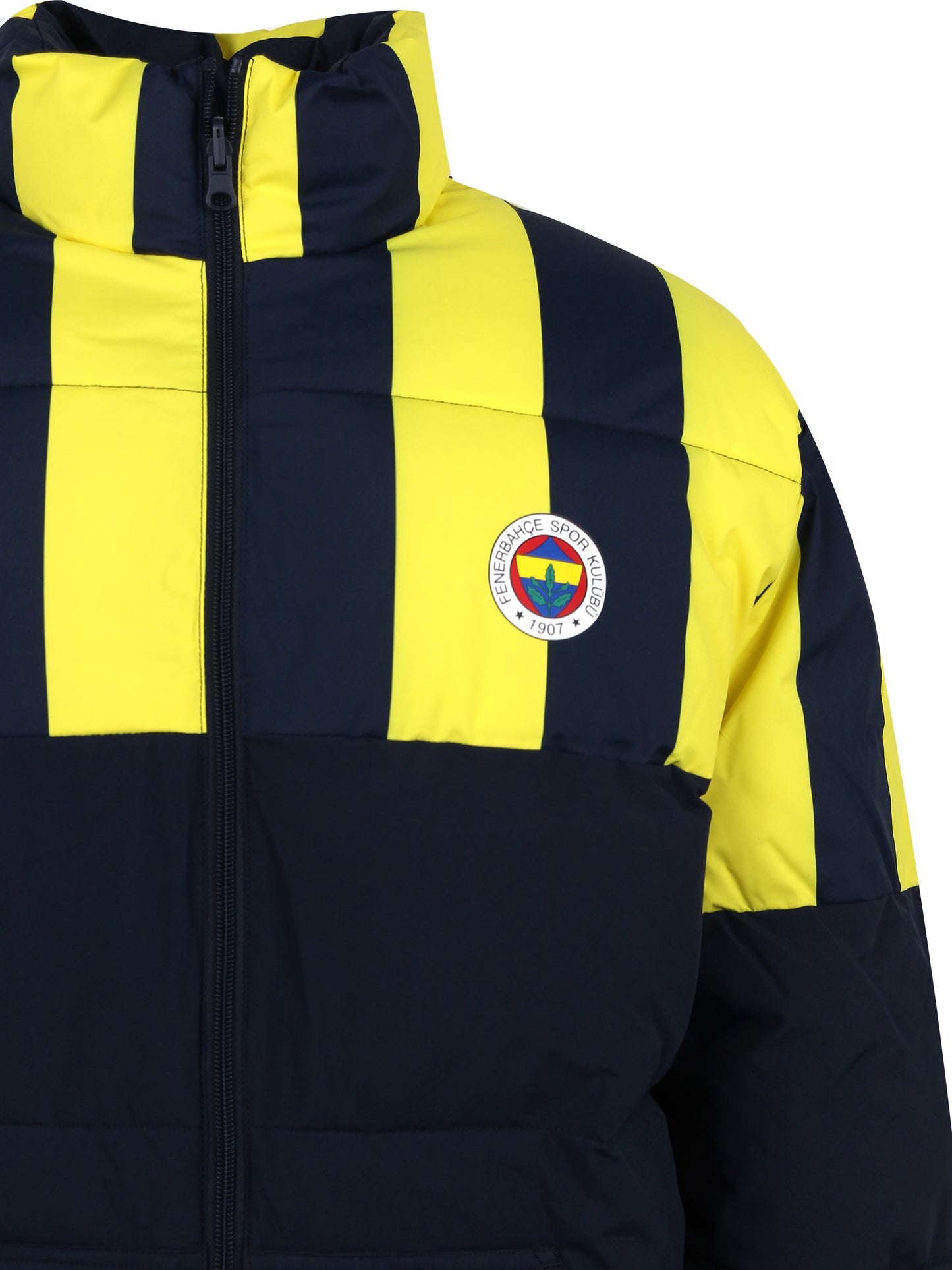 Fenerbahçe Lacivert Çubuklu Erkek Çift Taraflı Mont