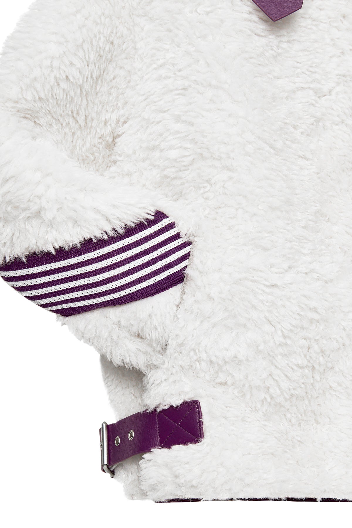 Meribel Kadın Çok Renkli Mor Çizgi Detaylı Teddy Mont