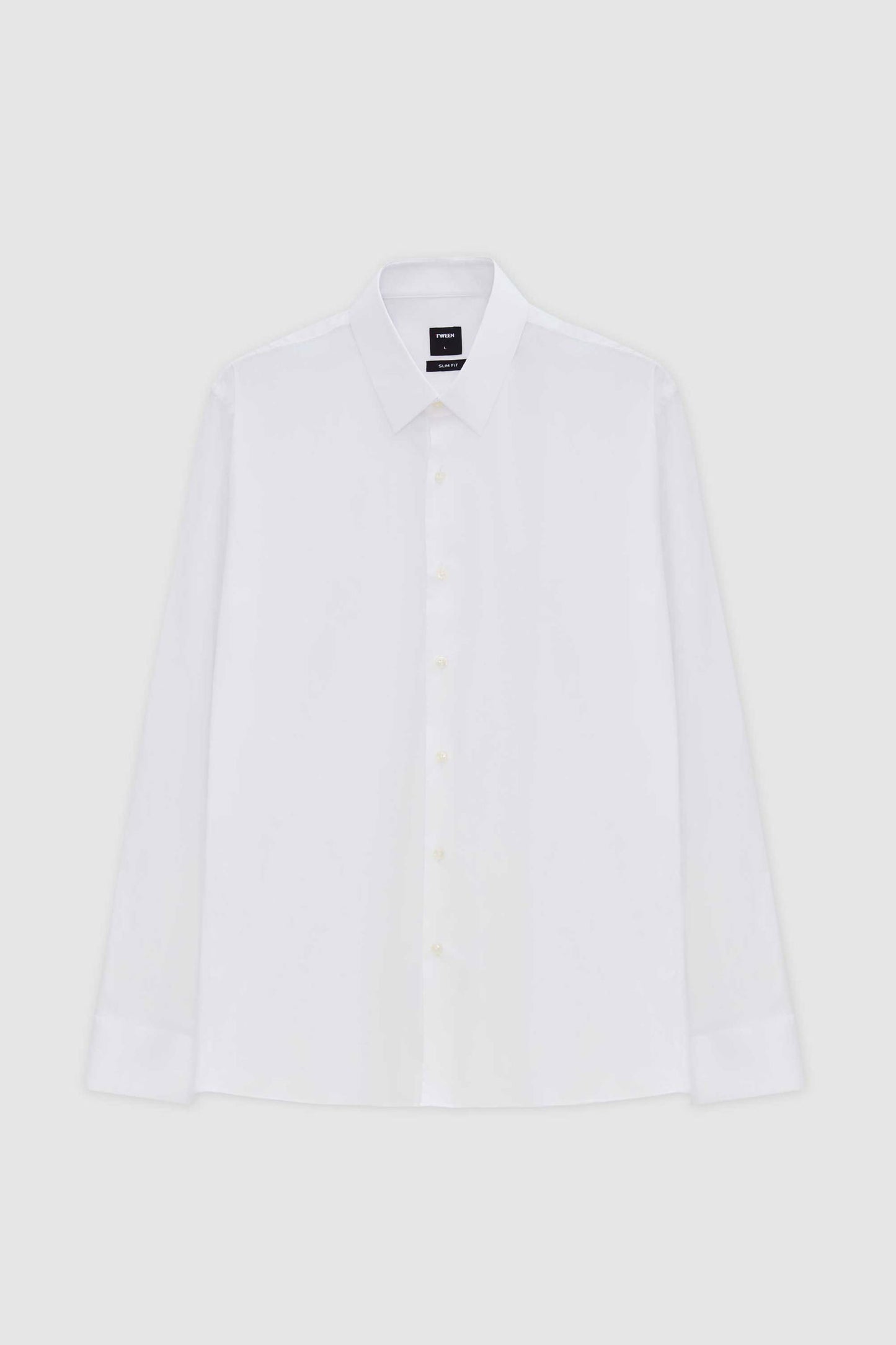 Tween Slim Fit Beyaz Düz Easy Care Gömlek